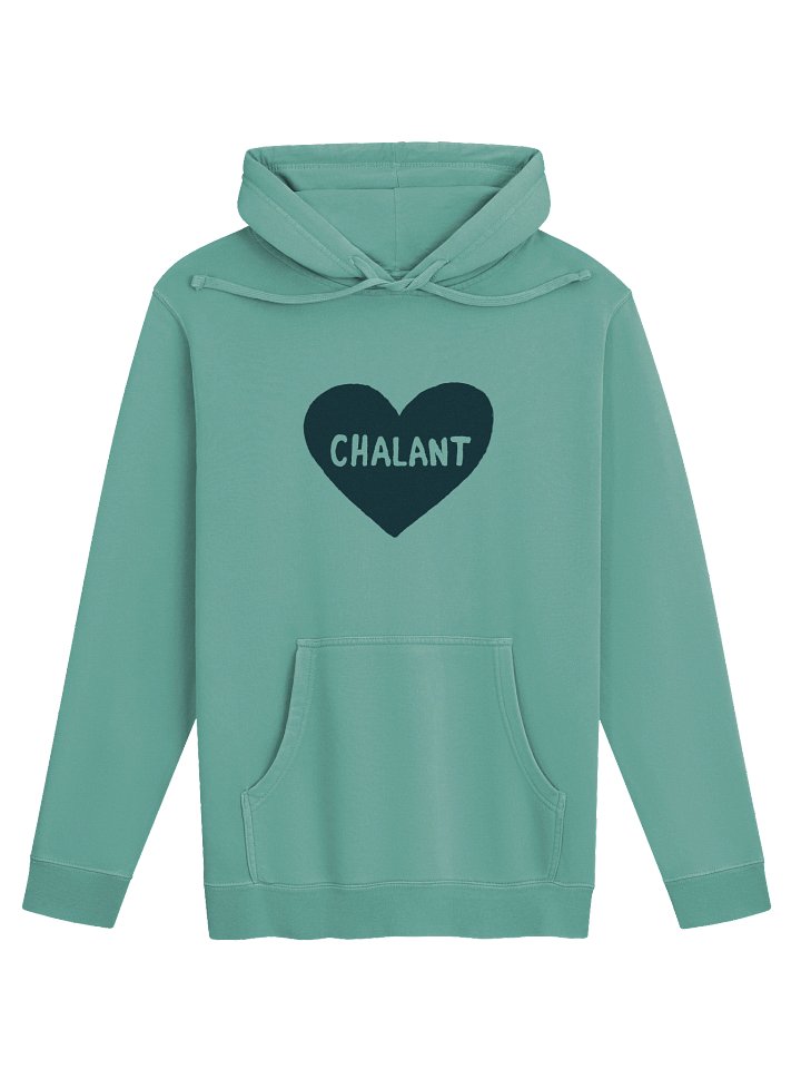 < CHALANT 3 double teal pigment hoodie product image (1)