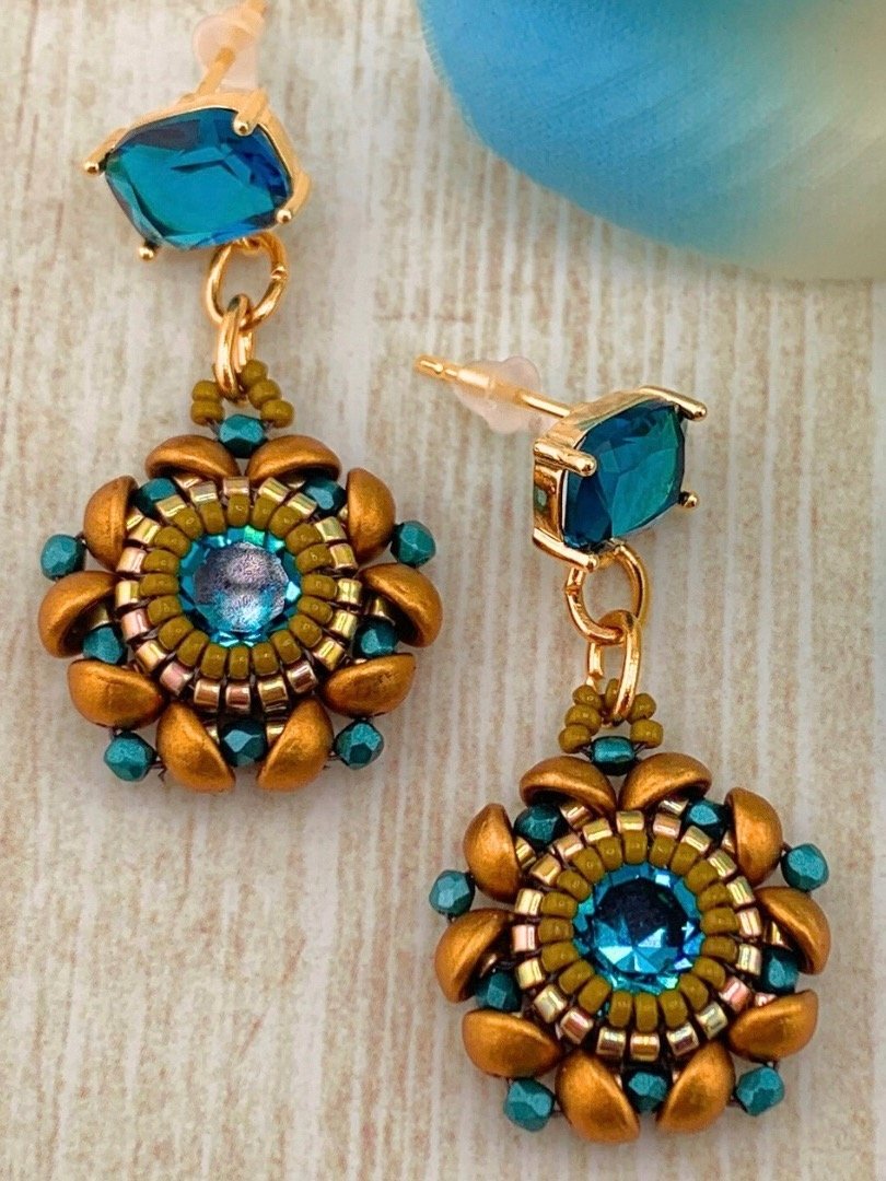 Beading Pattern - Lakeside Tea Earrings product image (4)