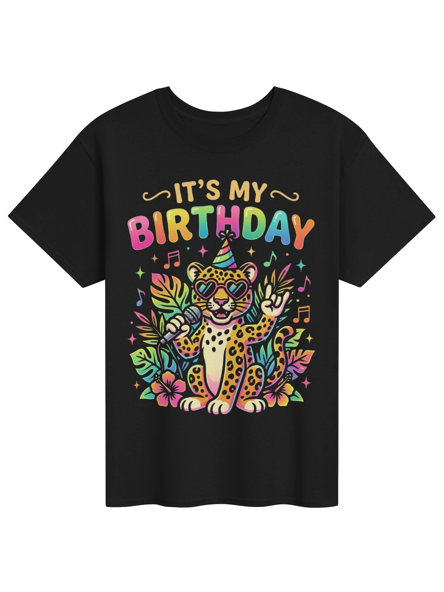 It’s My Birthday Zoo Animals Shirt, Leopard Cheetah Party Tee, Cute Safari Birthday Outfit, Kids Birthday Gift product image (1)
