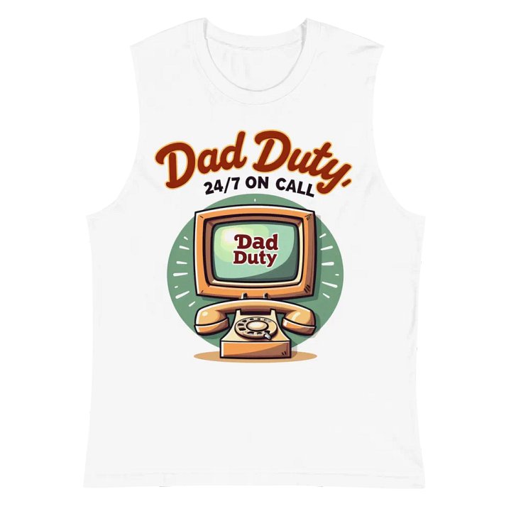 Retro Dad Duty Muscle Tank product image (2)