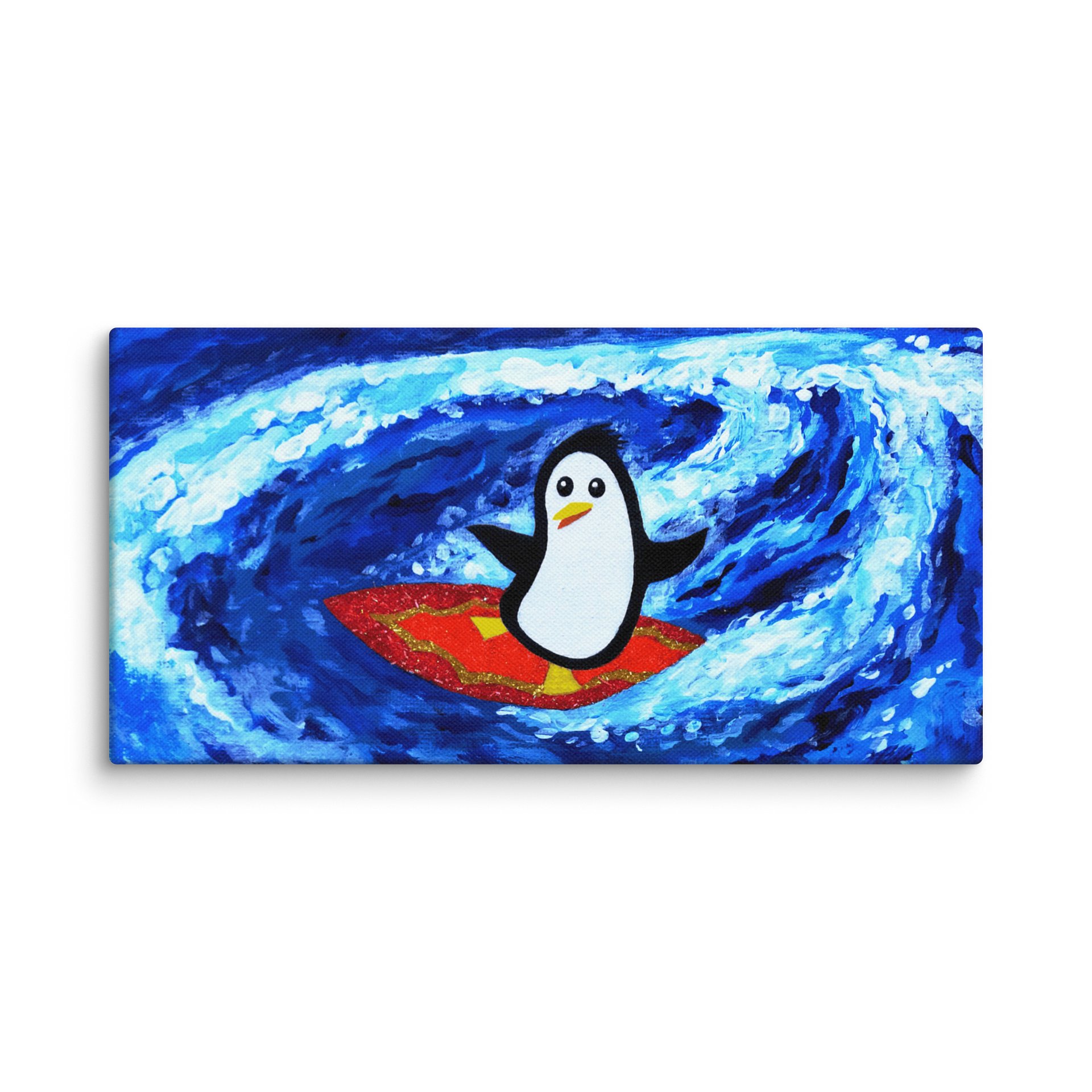 Surfing Penguin Canvas Print product image (5)