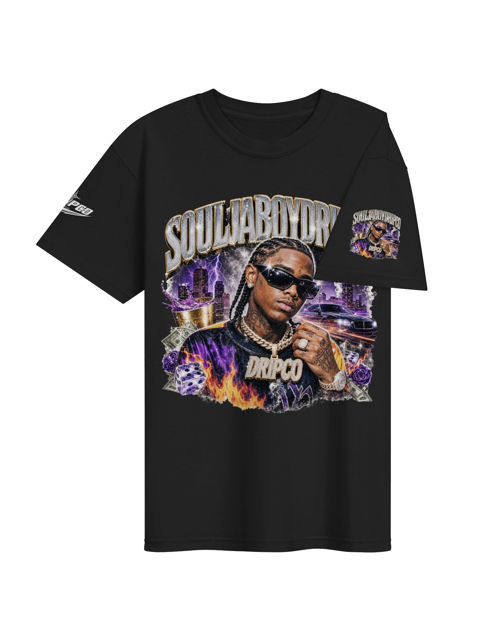 SOULJABOYDRIPCO Purple Drip Graphic Tee product image (25)