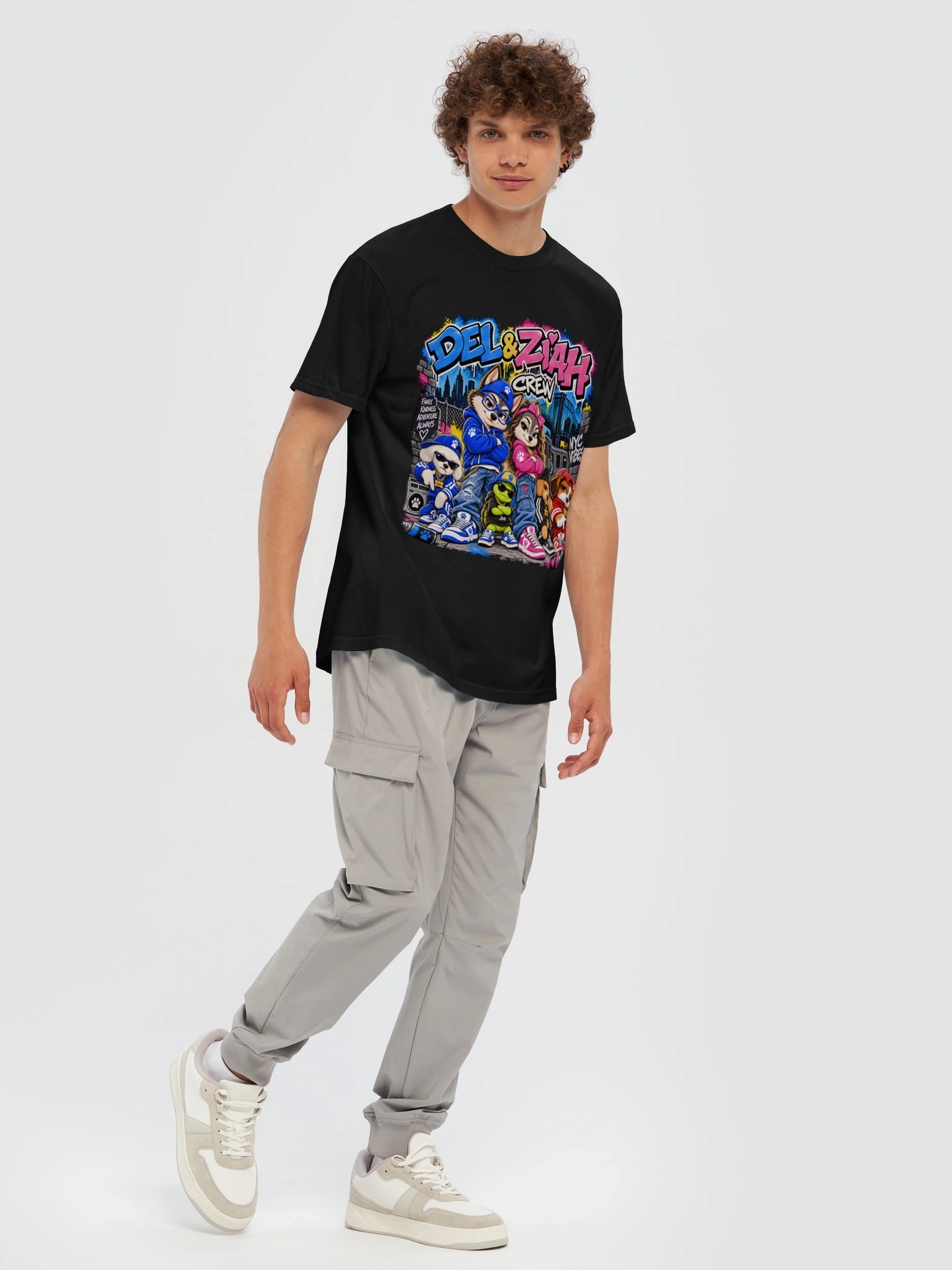 Del & Ziah Crew – 90s NYC Street Style Tee product image (7)
