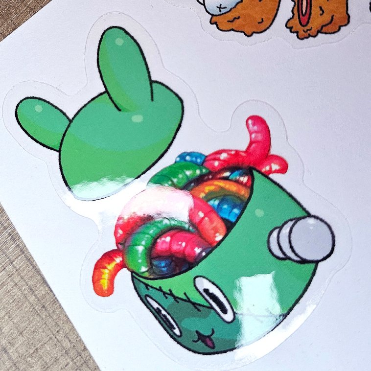 Worm brain sticker product image (2)