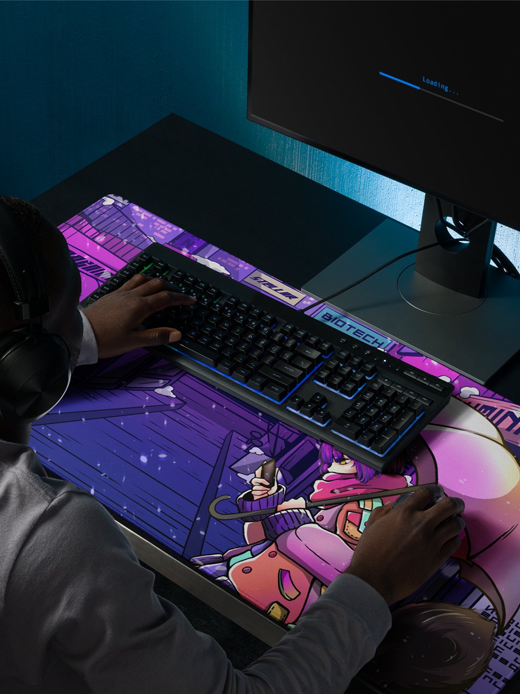 Winter Nights Gaming Desk Pad product image (4)