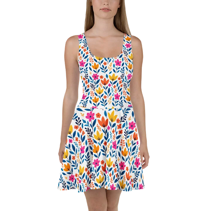 Summer Floral Dress | Orange Yellow & Fuchsia product image (1)