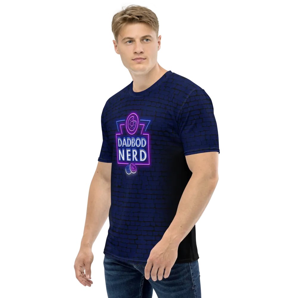 DBN Neon Sign on Blue Bricks - All-Over T-Shirt | #MadeByMELO product image (3)