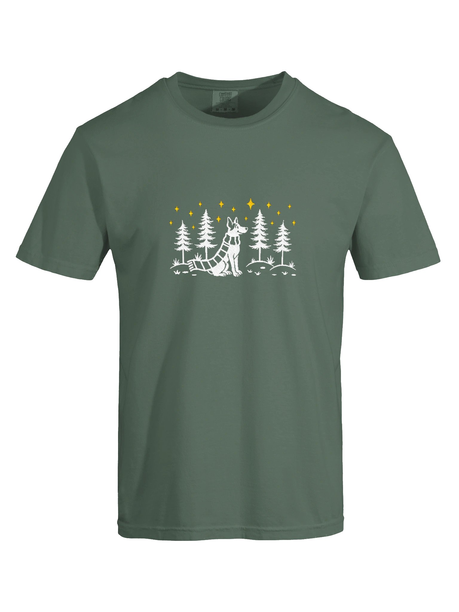 American Hairless Terrier Winter/Christmas Line Art Design Embroidered T-Shirt product image (9)
