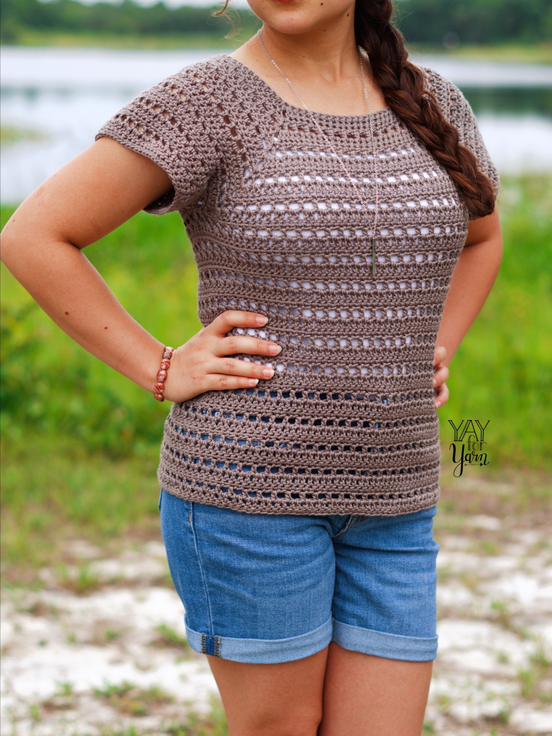 Driftwood Tee - PDF Crochet Top Pattern & Video Tutorial product image (7)
