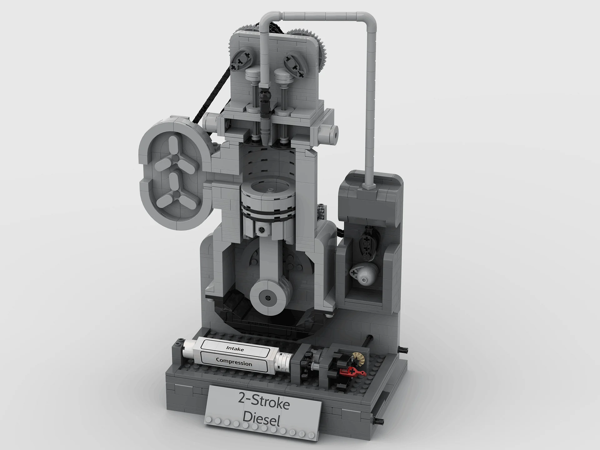 Diesel 2-Stroke Explainer Engine MOC Instructions product image (6)