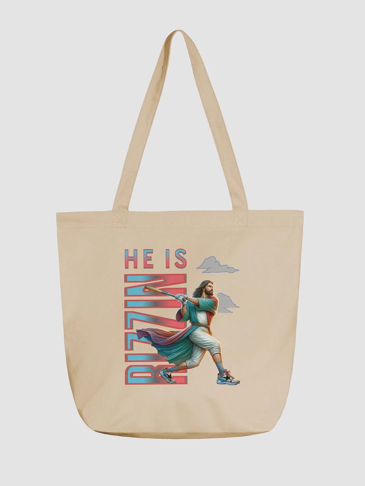 He Is Rizzin Baseball Batting Pose Eco-Friendly Tote Bag product image (5)