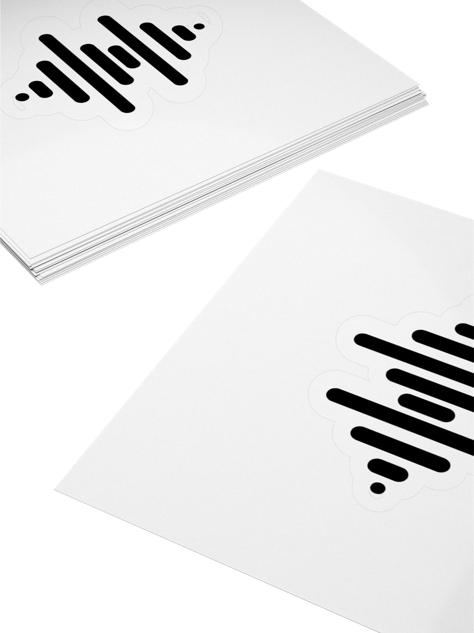 ASMR with MAPA Kiss-Cut Stickers – Black Soundwave Logo on White product image (12)
