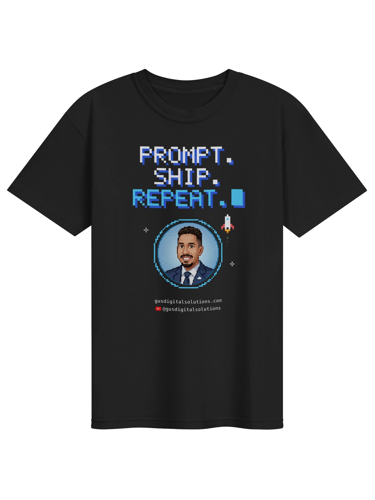 Prompt Ship Repeat T-Shirt: AI Builder and Indie Hacker Tee product image (1)