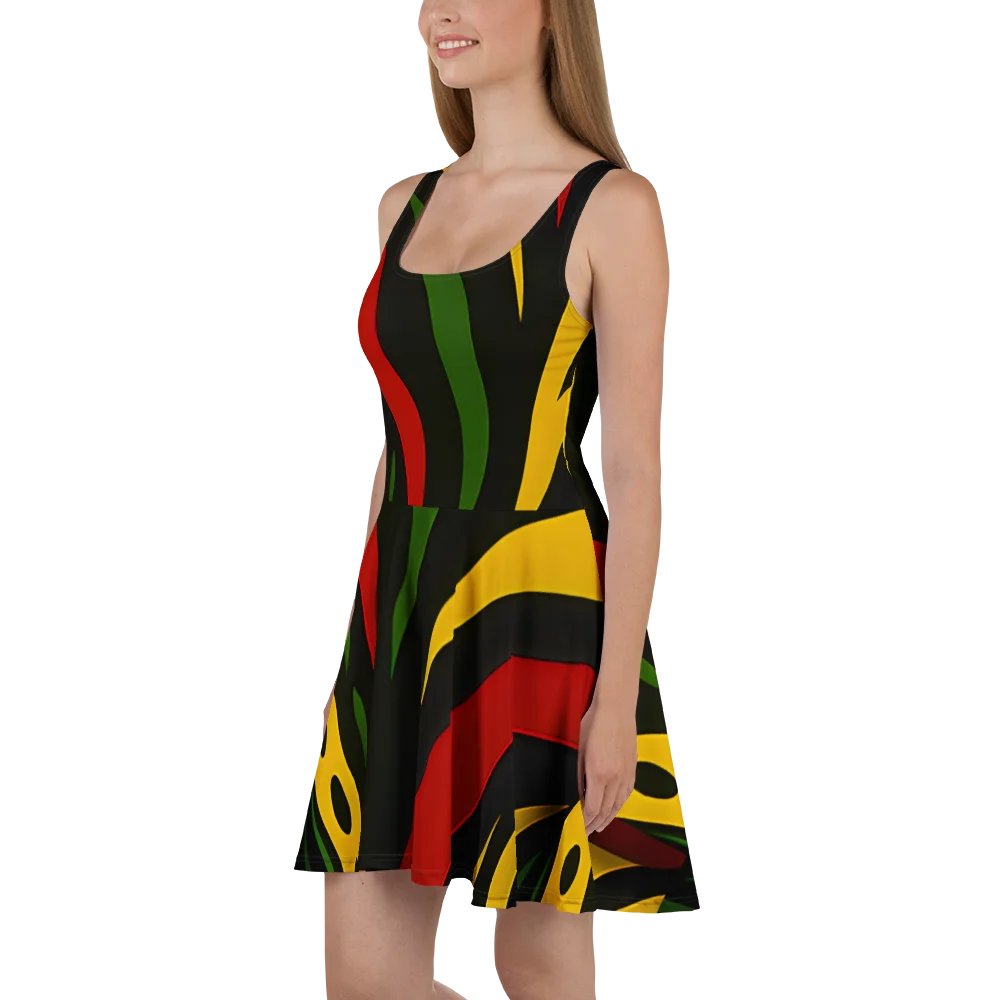 Rasta Spirit Geometric Skater Dress product image (1)
