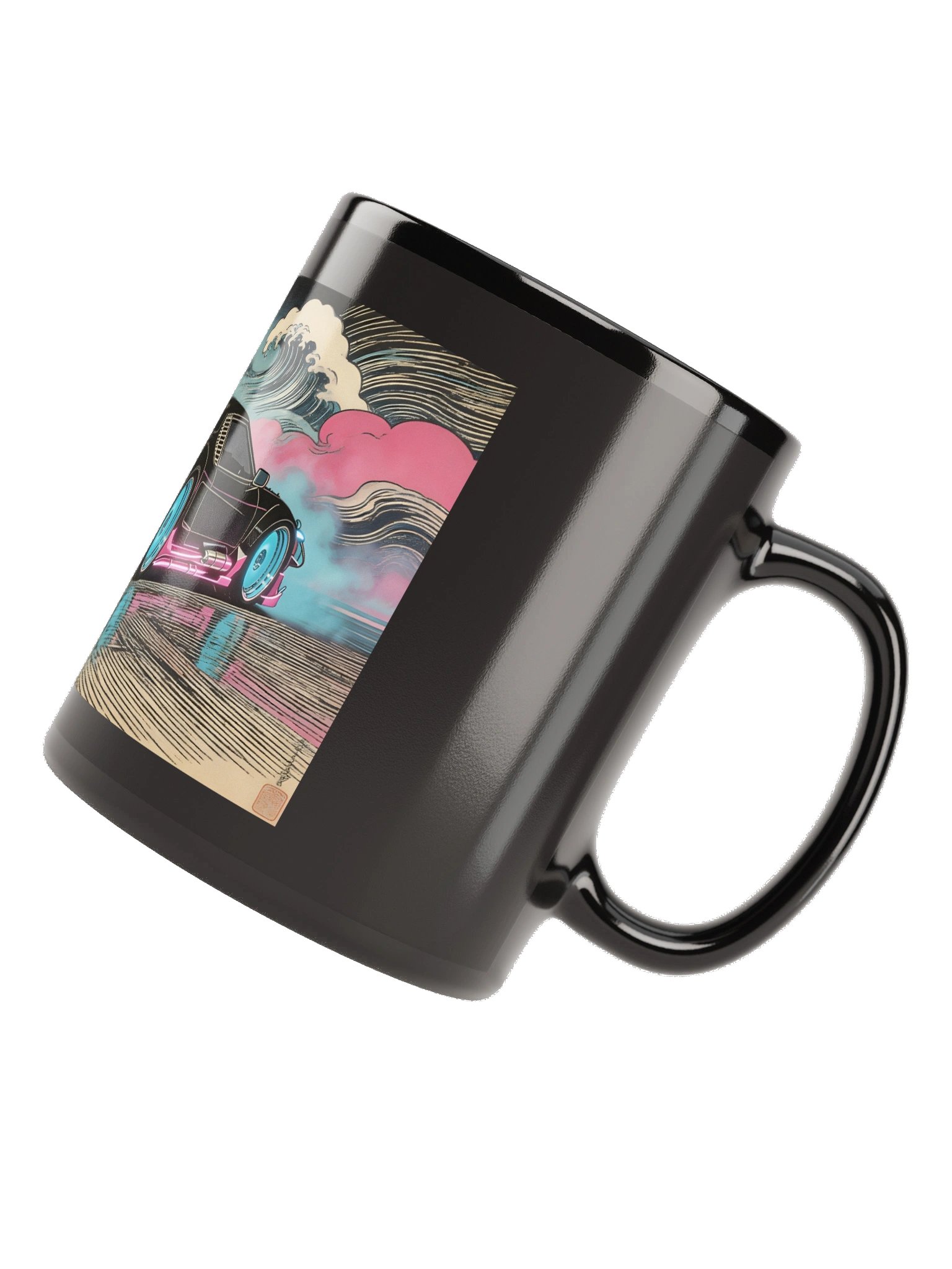 TS-69 Ukiyo-e Mug | Black Glossy Mug product image (6)