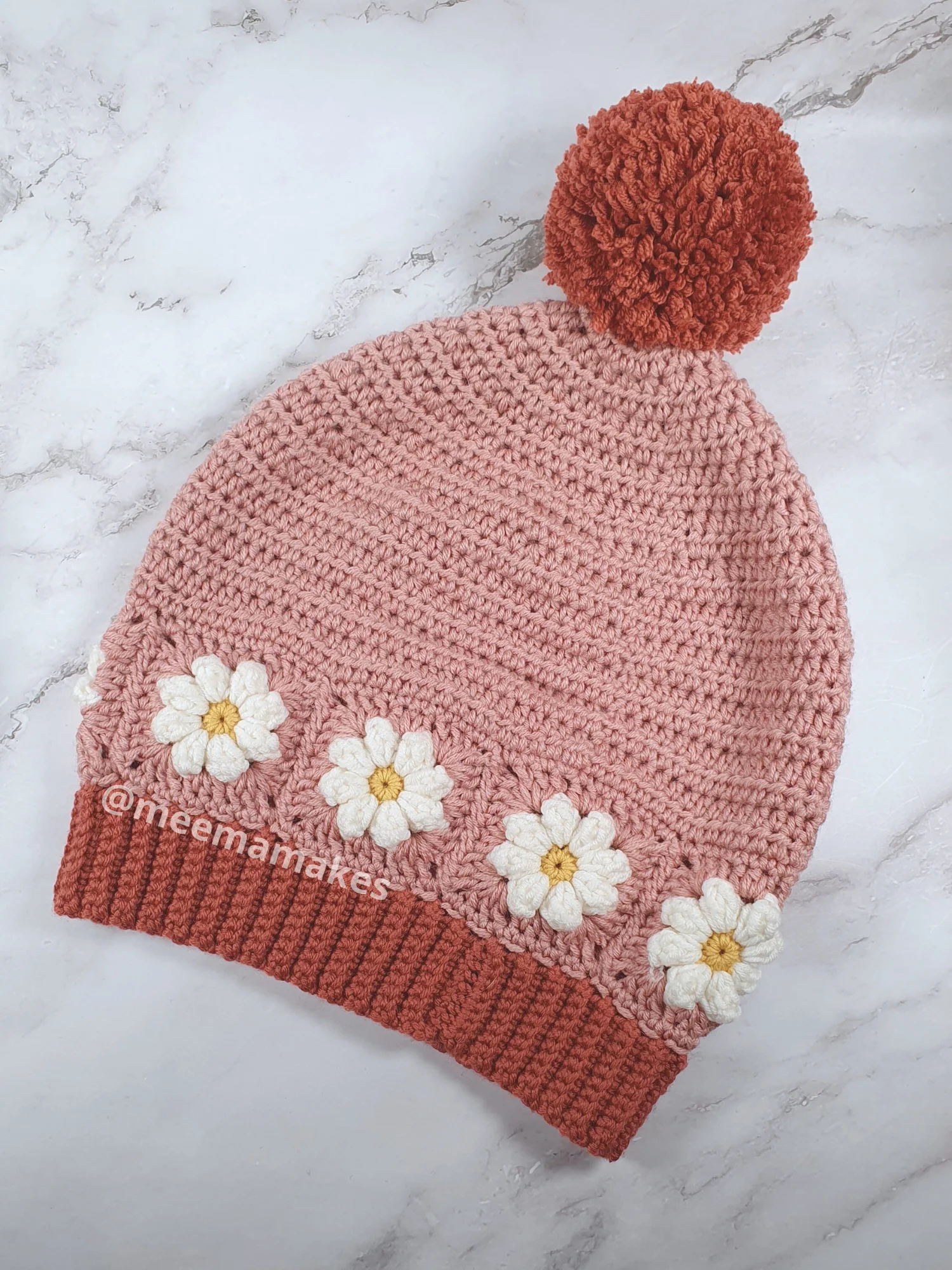Daisy Beanie Hat Pattern product image (6)