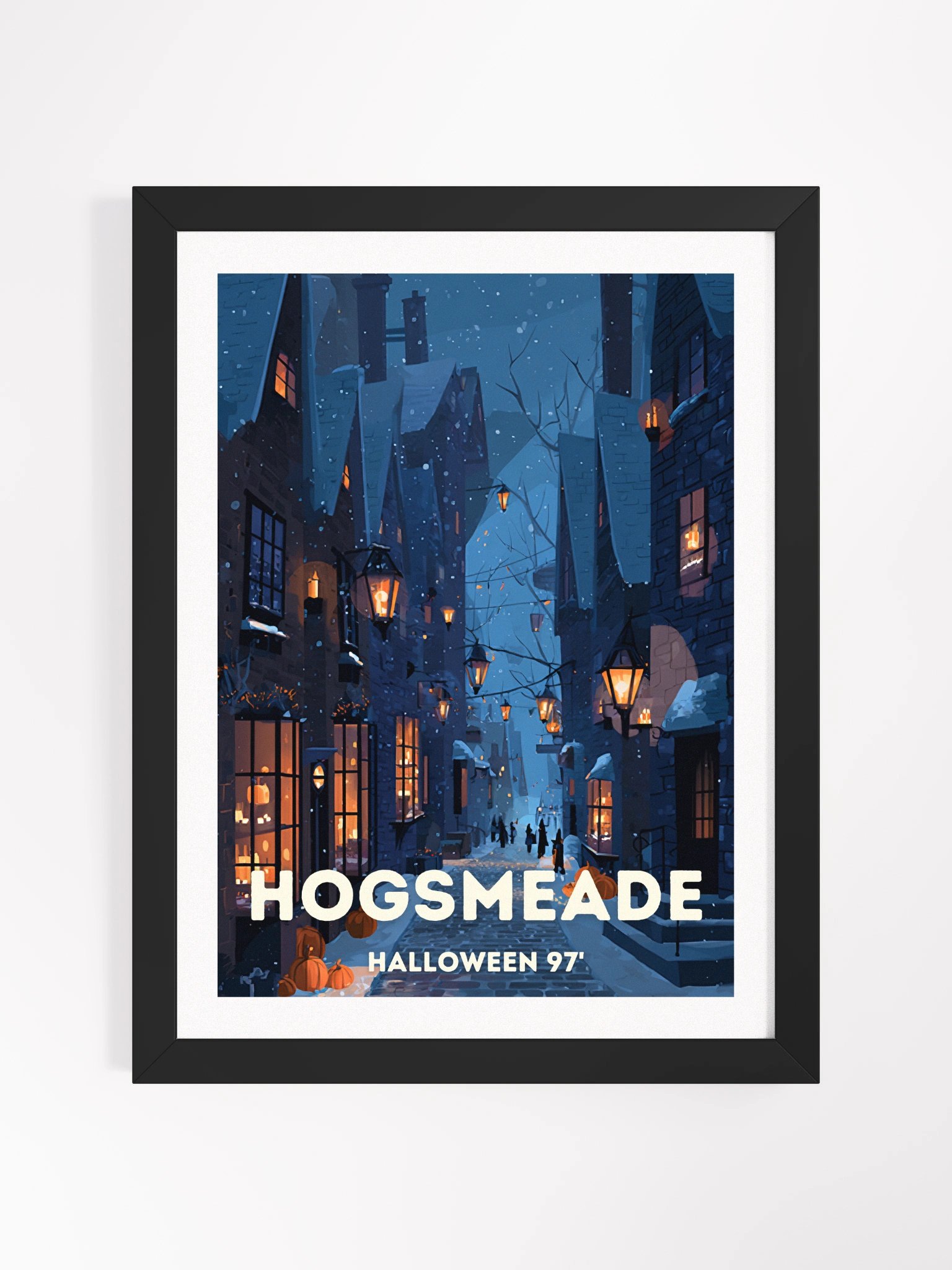 Magical Village Halloween Fall Vintage Travel Poster product image (1)