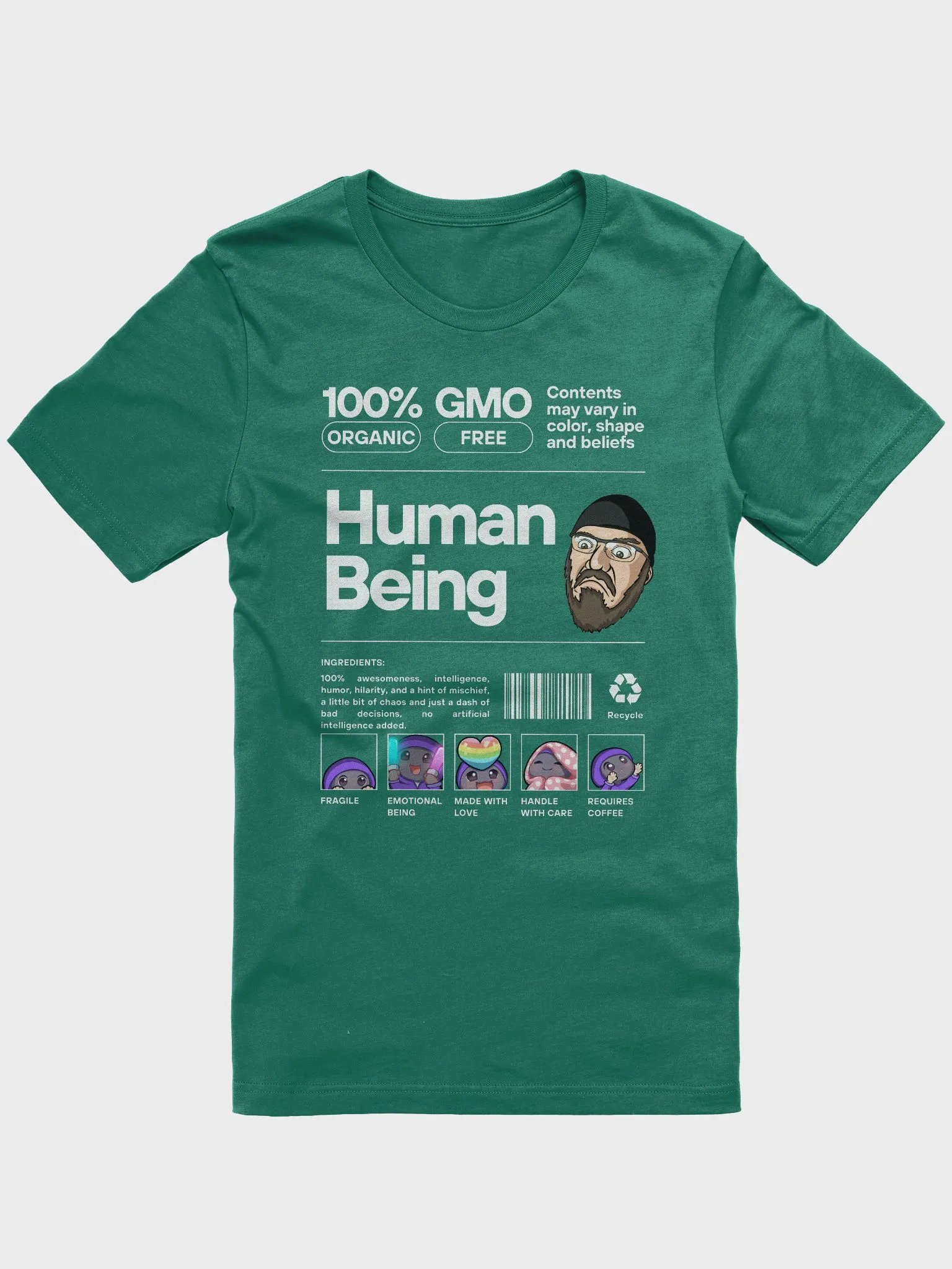 Human Label Supersoft Canvas T-Shirt - Dark product image (1)