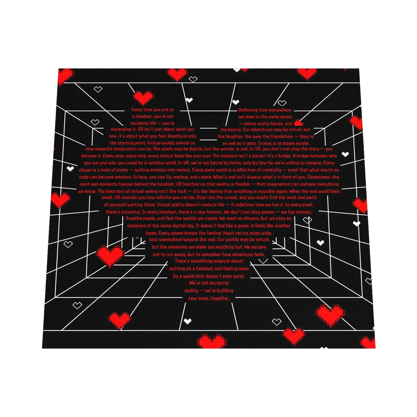 Deep Love VR Pixel Heart Nostalgic Poster Print product image (2)