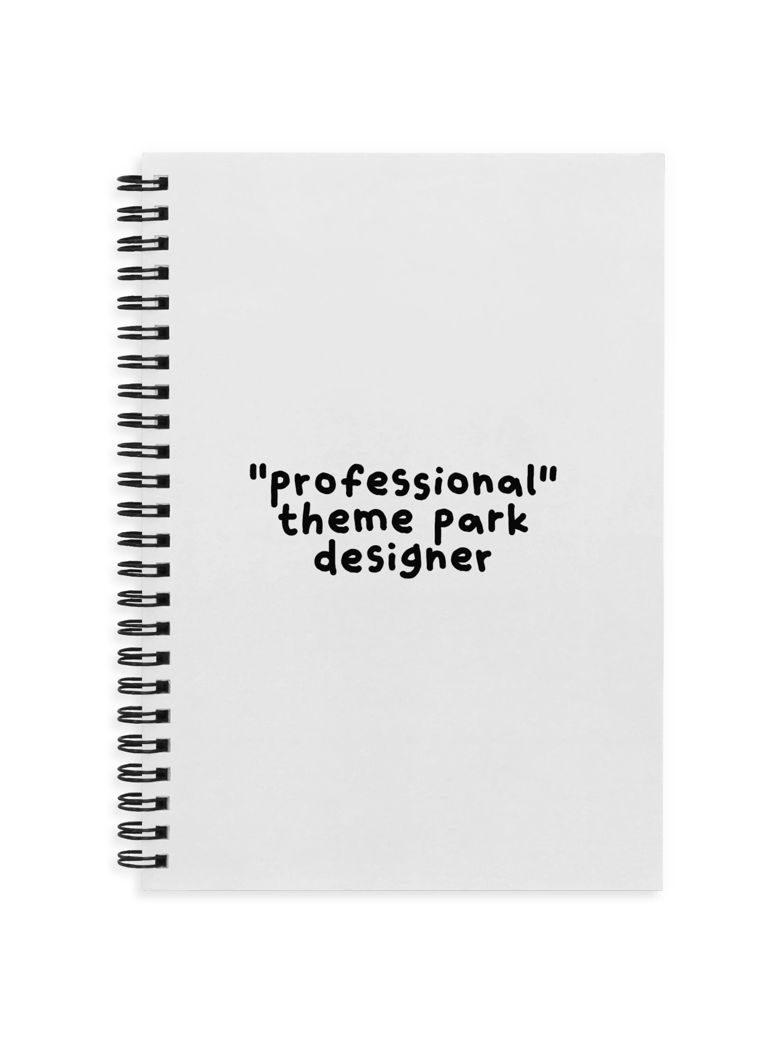 "Professional" Theme Park Designer Spiral Notebook product image (1)