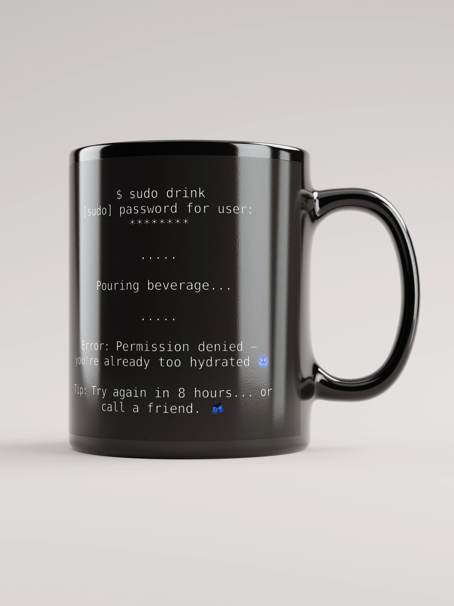 Black Mug - sudo drink product image (1)