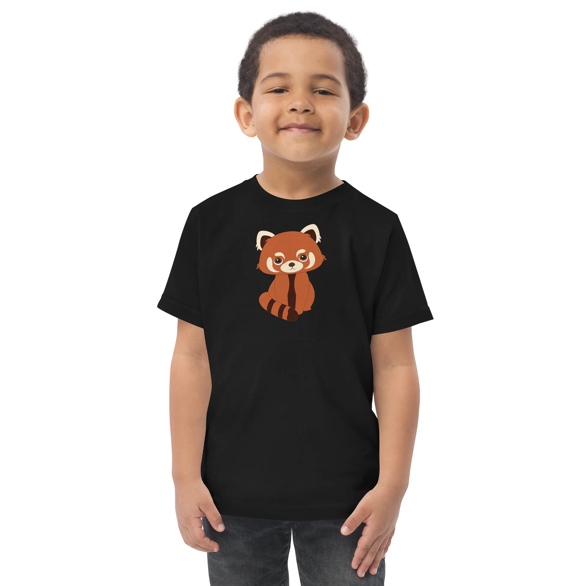 Sitting Woodland Friend Red Panda Toddler Jersey T-Shirt product image (1)