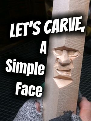 How to Carve a simple, caricature style face, step by Step in 3 minutes. This is one of the myriad of styles of faces I do, practicing these, and seeing what cuts and changes can change the expression can be a lot of fun. New to Woodcarving & want to know how to start? You need several things, a sharp knife, a leather strop with compound for honing your blade, safety gloves (A5 or better) and basswood (to carve like i do at least.) Solid Knife brands, Flexcut, Badger State Blades (USA), Mstein (Europe) there are a lot of great knife brands.  Stay away from kits on amazon of several knives.  They're much much lower quality with inconsistently tempered steel. (What that means is its not hardened, and so it won't stay sharp easy, meaning you're fighting the knife and dont understand why its harder for you to carve when its easy for others.) Why Basswood?  Its softer than other hardwoods and holds detail well.  Learning to carve with basswood is akin to learning to drive on an automatic. It simplifies and streamlines learning.  Woods like Walnut and oak can be carved,  but learning to carve with them as the starting point is like learning to drive on an 18 wheeler Semi Truck with manual transmission.  Its needlessly difficult.  In europe, the equivalent is Linden, in Asia, Jelutong,  and in south America Caxeta is a good substitute. #stem #woodcarving #sculpture #whittling #stepbystep 