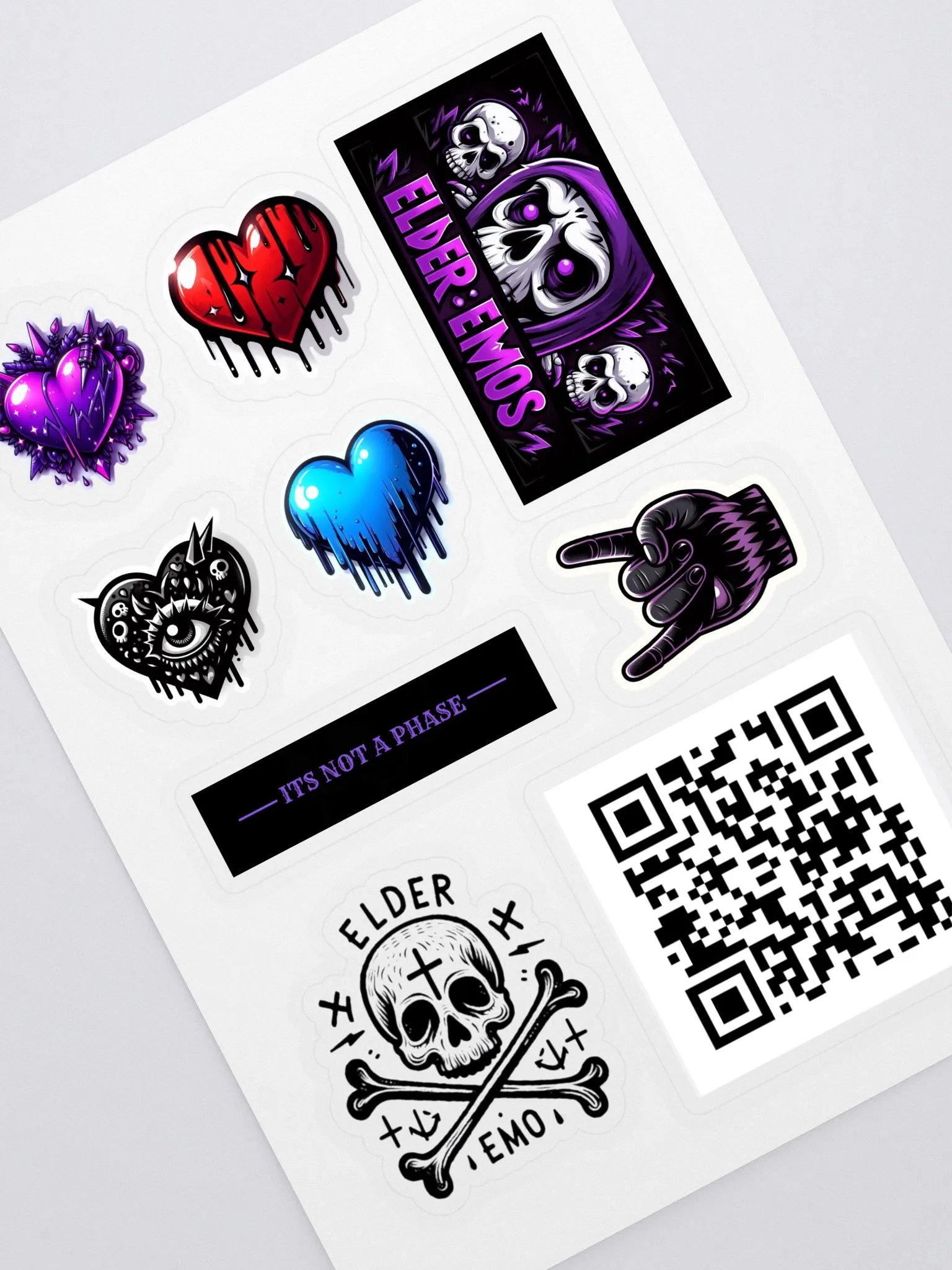 Rebellious Hearts Sticker Sheet product image (1)