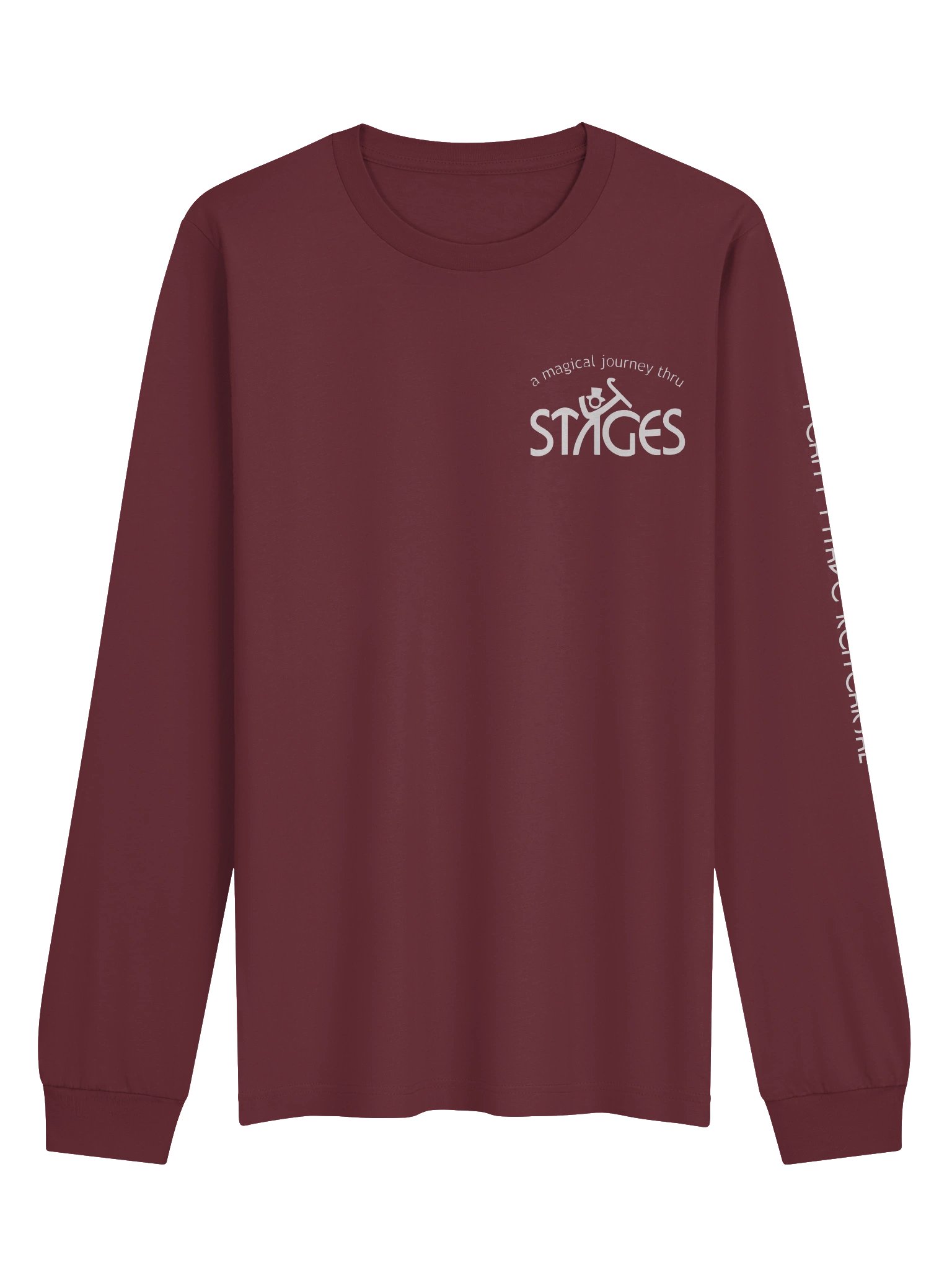 Dark Super Soft Long Sleeve T Shirt - White Stages Logo product image (1)
