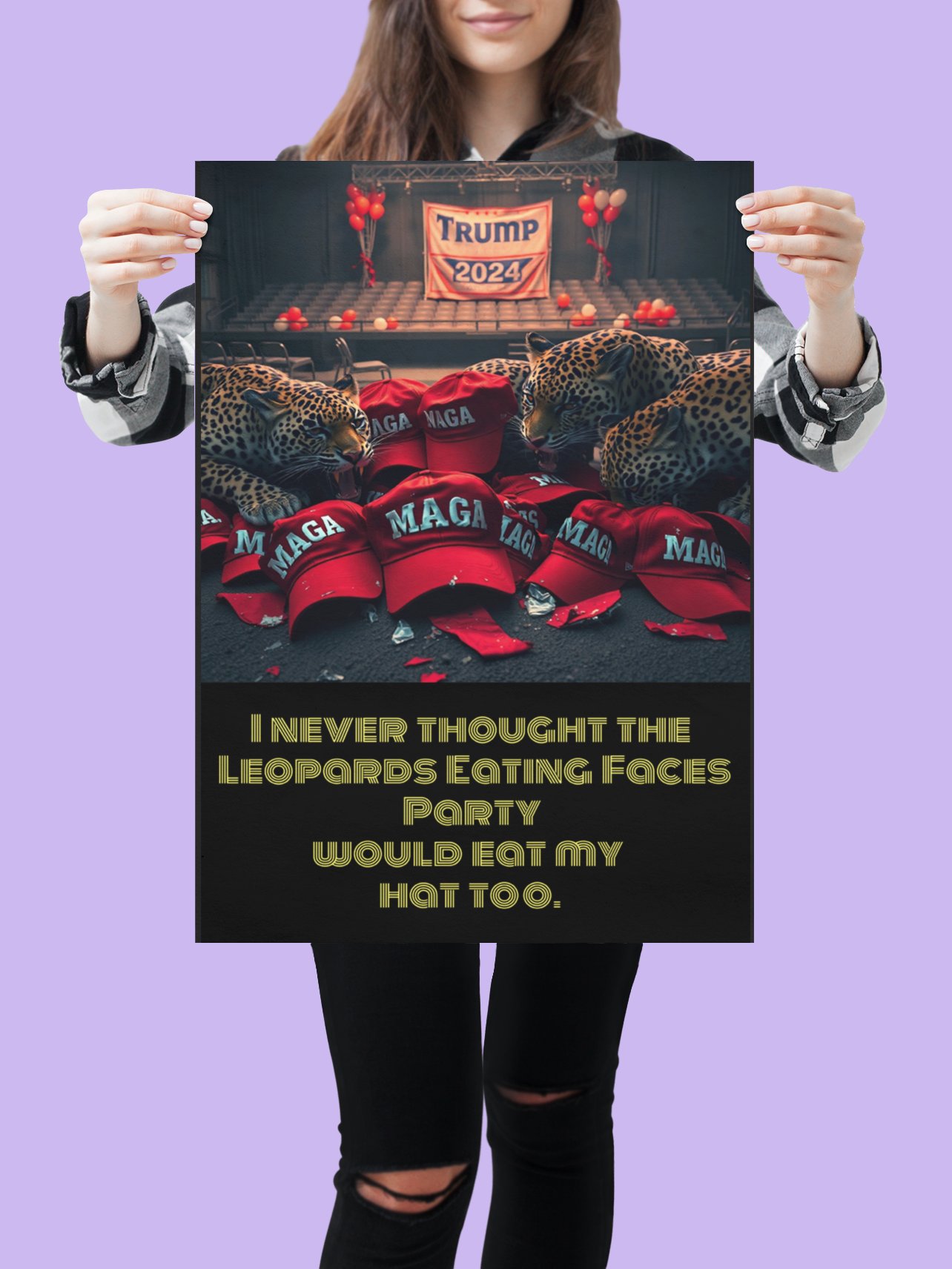 Leopards Eating Faces Meme Rally Download - Printable Satire PNG product image (3)