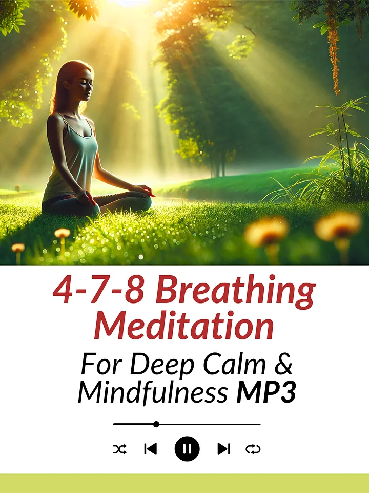 4-7-8 Breathing Meditation for Deep Calm, Mindfulness & Relaxation | MP3 Audio Download product image (1)