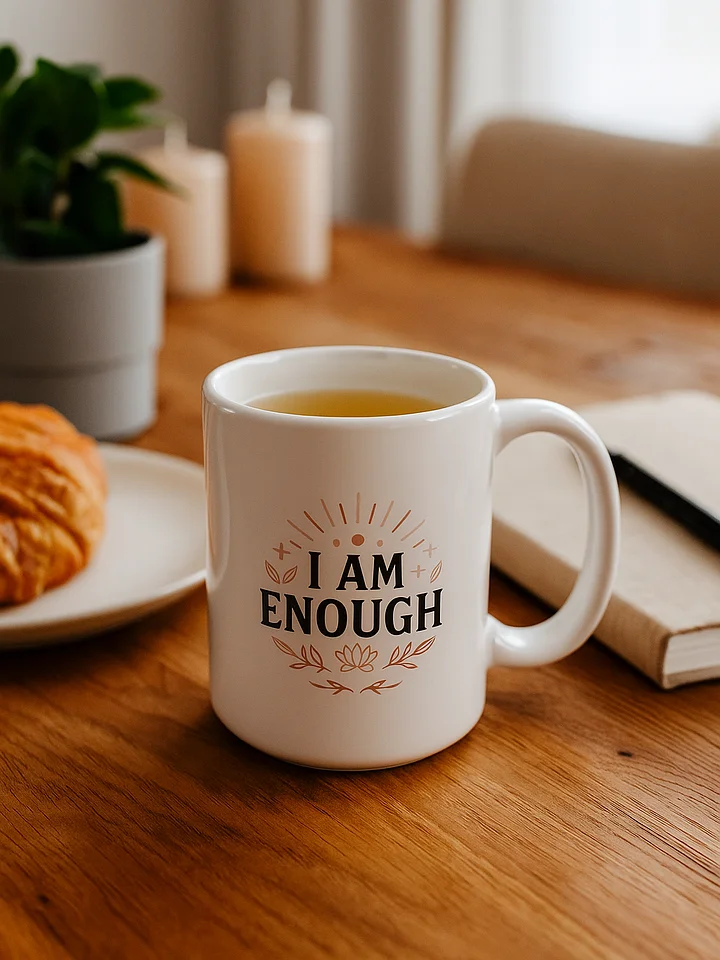 Taza Blanca Brillante "I Am Enough" – Cerámica product image (2)