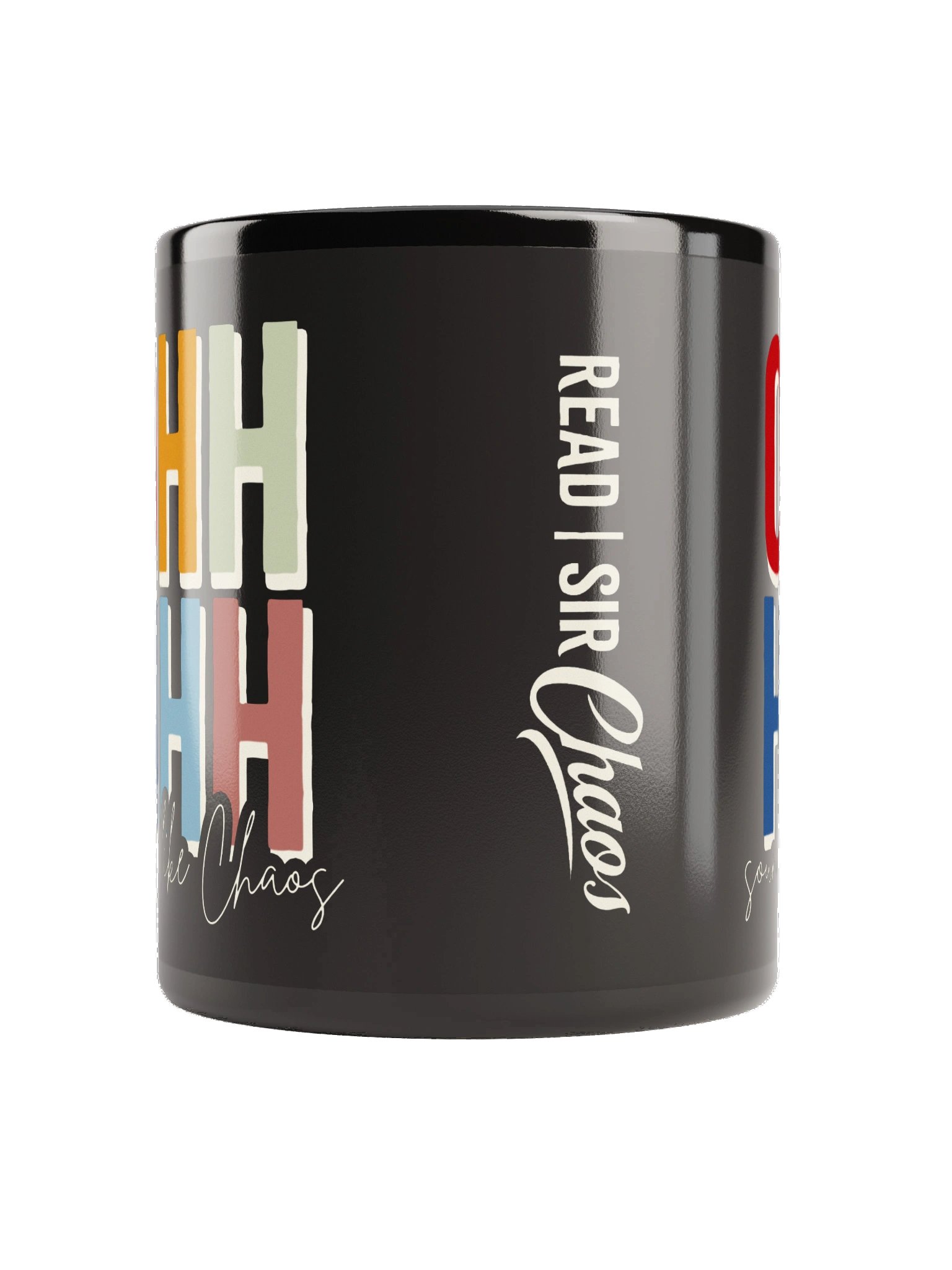 Ohhhhh Sounds Like Chaos Black Mug (Rainbow) product image (2)