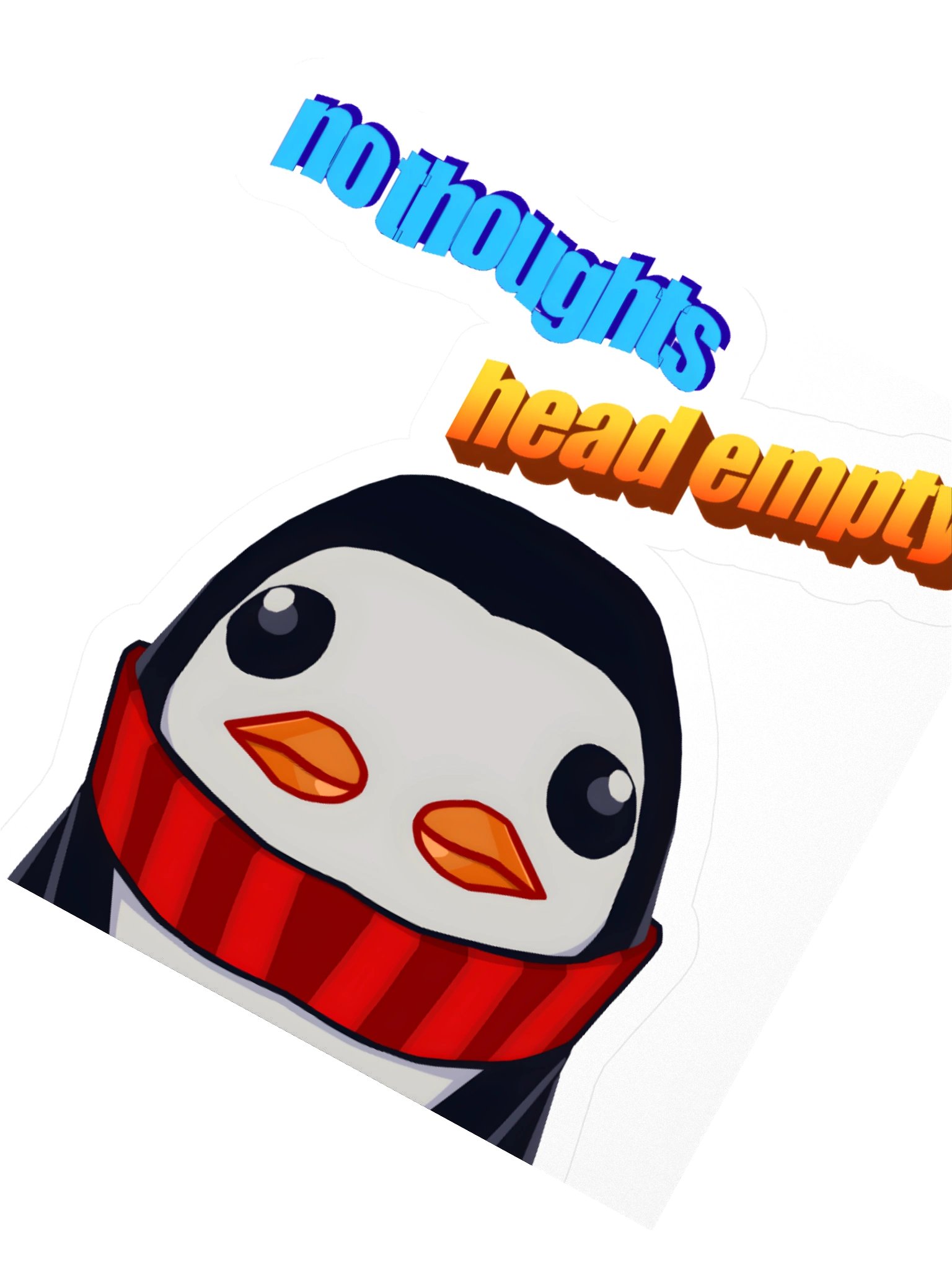 No Thoughts Head Empty [Sticker] product image (2)