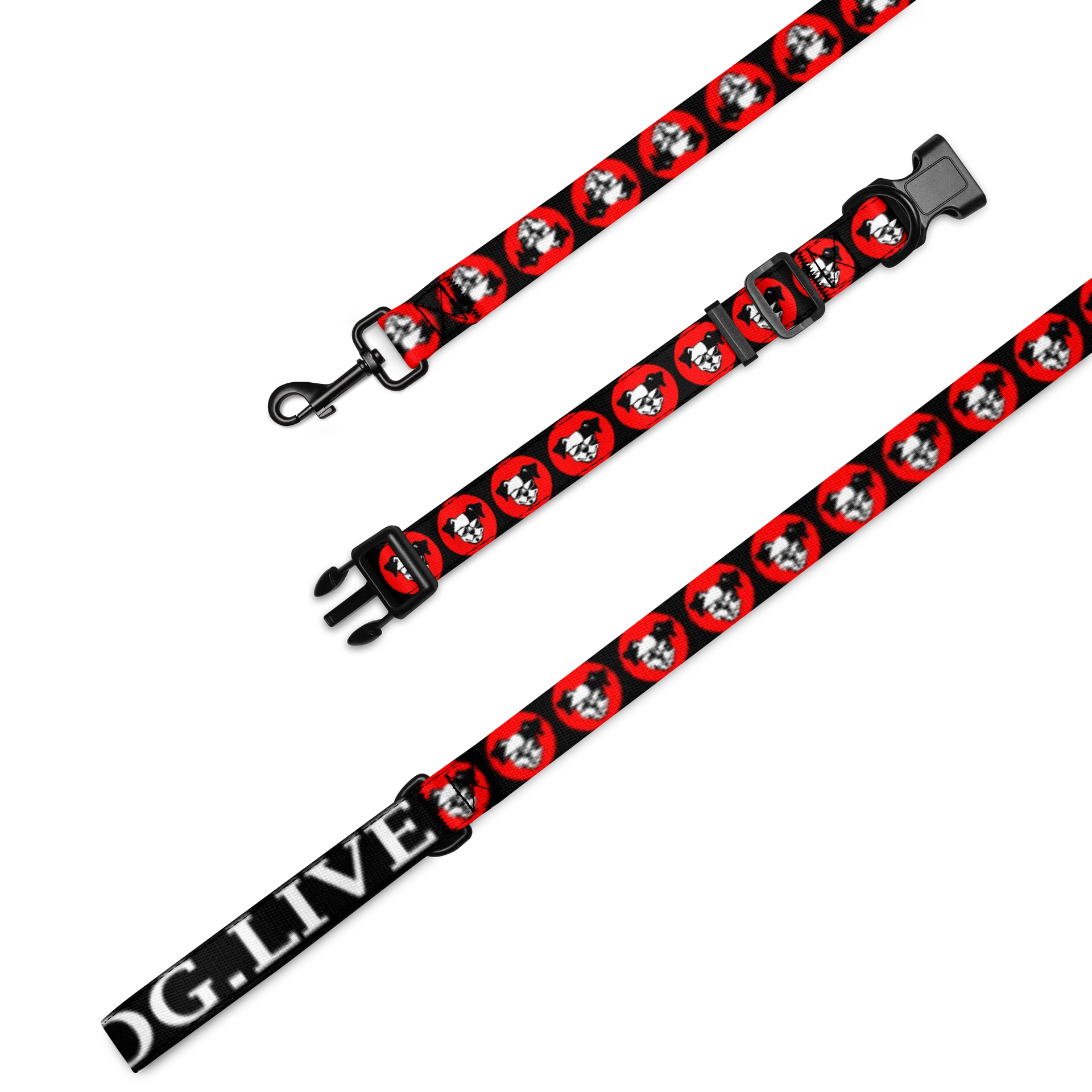 Red Logo Leash & Collar Set product image (1)