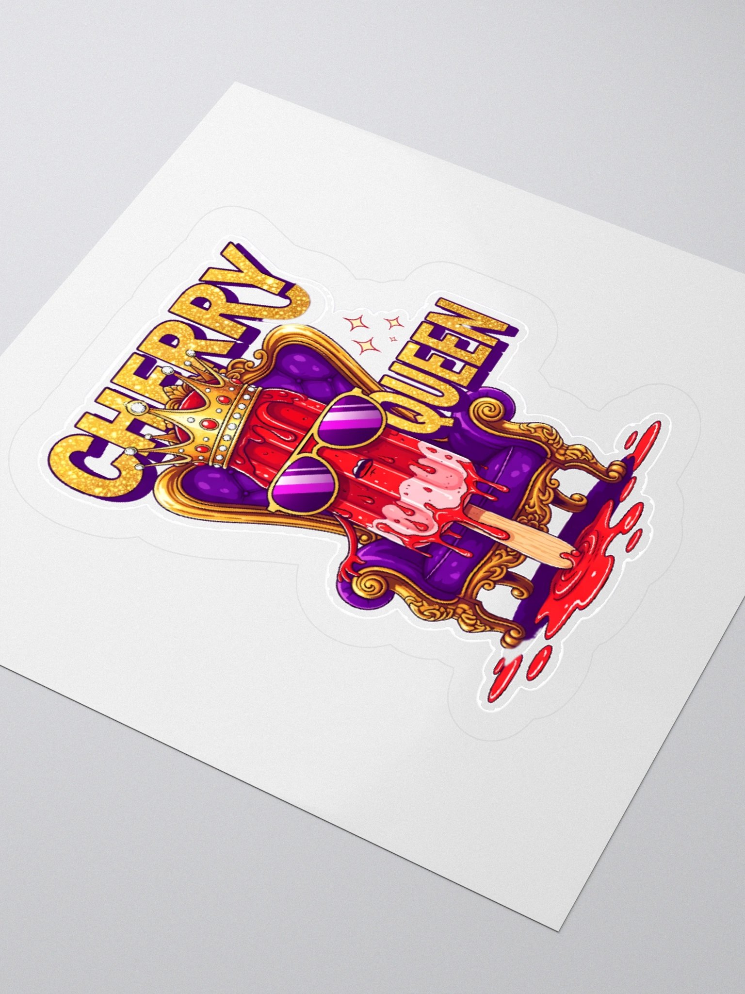 Cherry Queen Kiss Cut Stickers product image (9)