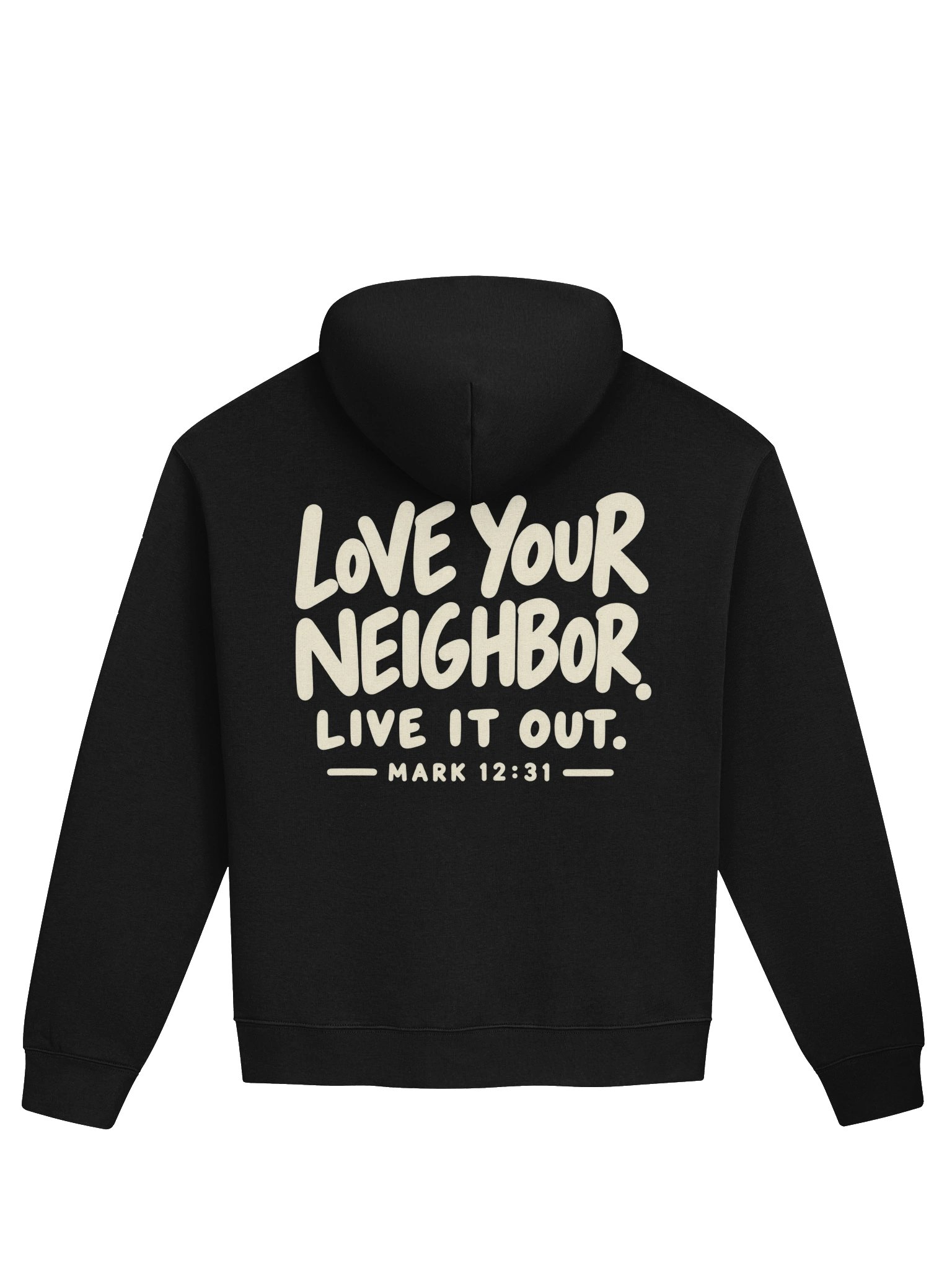 Love Your Neighbor Premium Hoodie – Cream Print product image (2)
