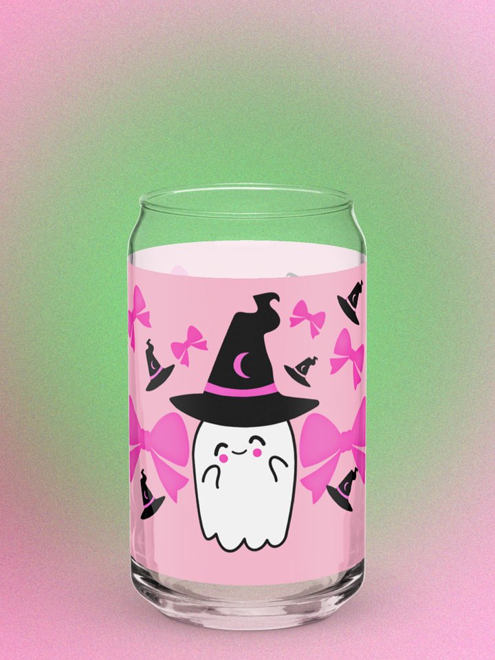 Coquette Spooky Pink Ghost Glass Tumbler product image (2)