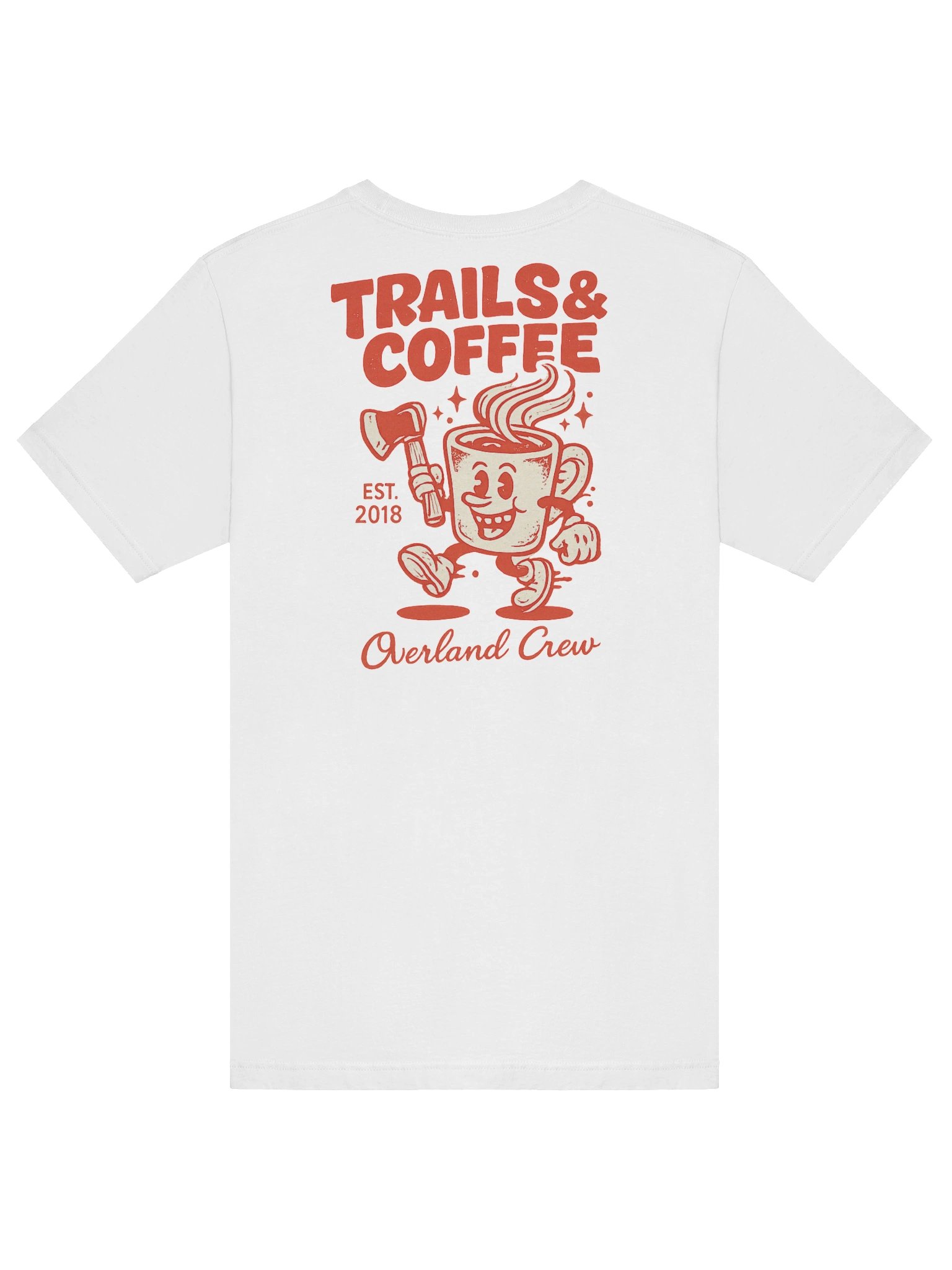 Trails & Coffee Overland Crew White Tee product image (6)
