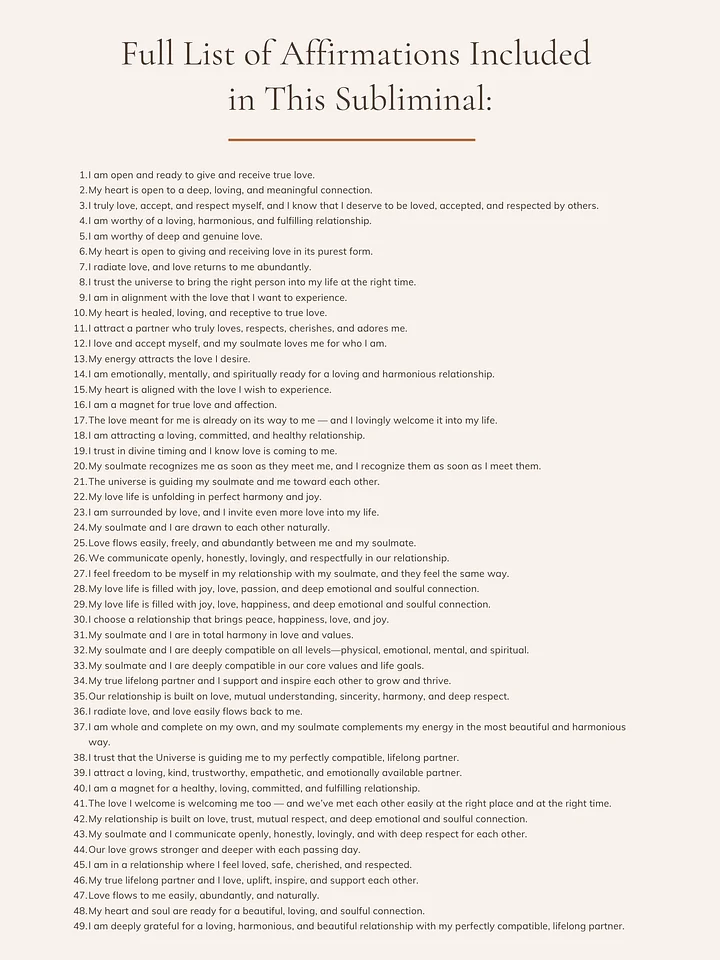 Manifest Love — Sleep Subliminal Affirmations | MP3 Download product image (2)