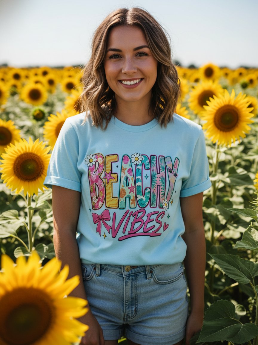 BEACHY VIBES Tropical Tee — Gear Camel product image (5)