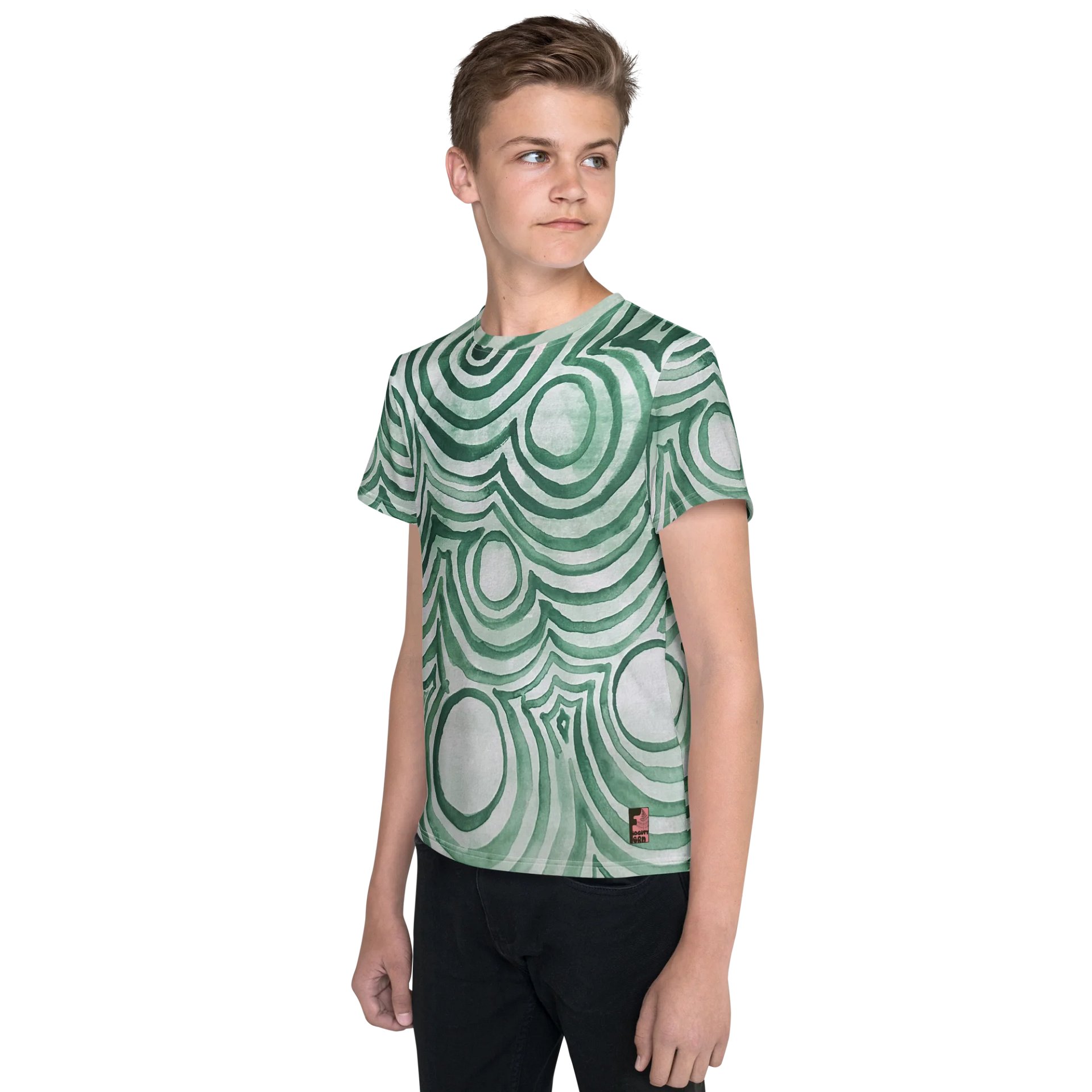 "Green Swirl" Youth Tee product image (3)