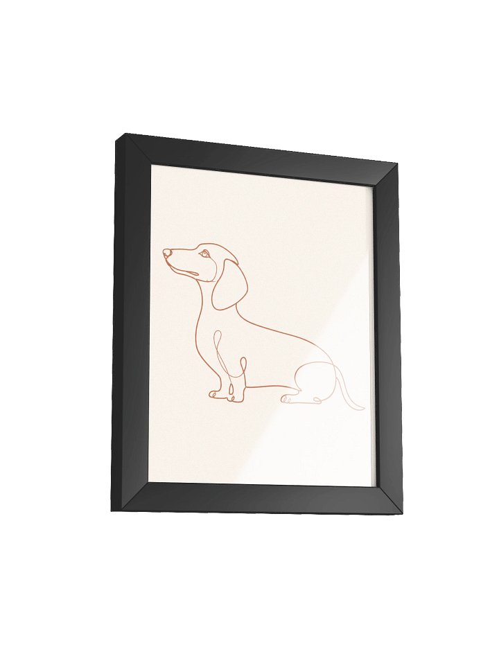 Minimal Dachshund Line Art Framed Poster product image (2)