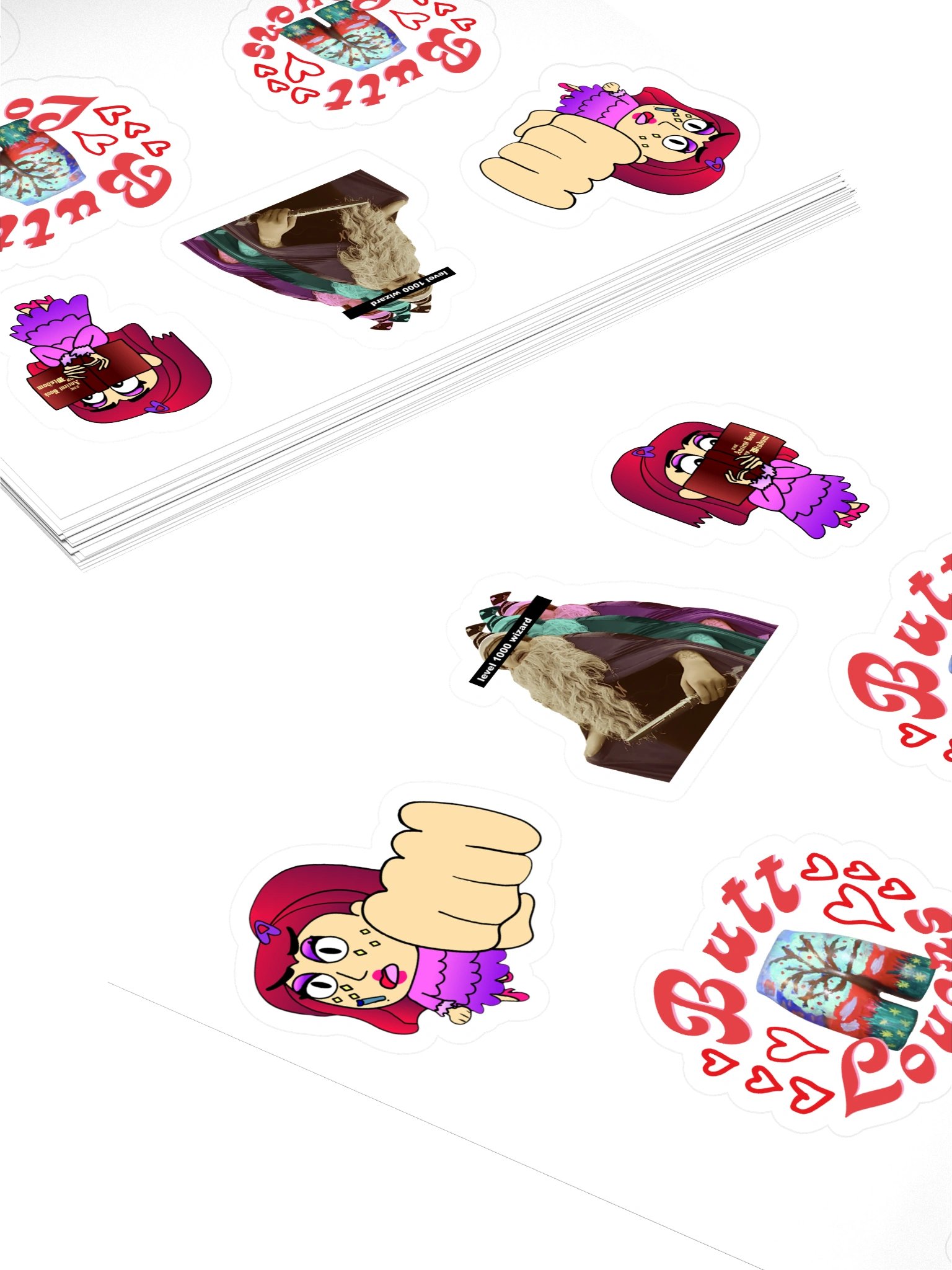 Butt lover wizard stickers product image (4)