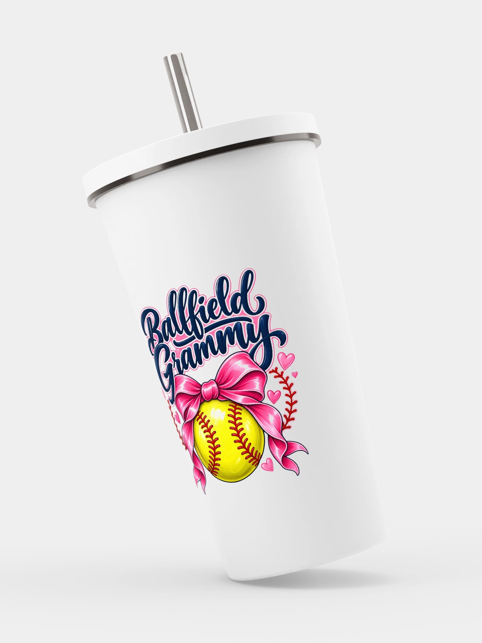 Ballfield Grammy Tumbler | Insulated Cup with Straw product image (3)