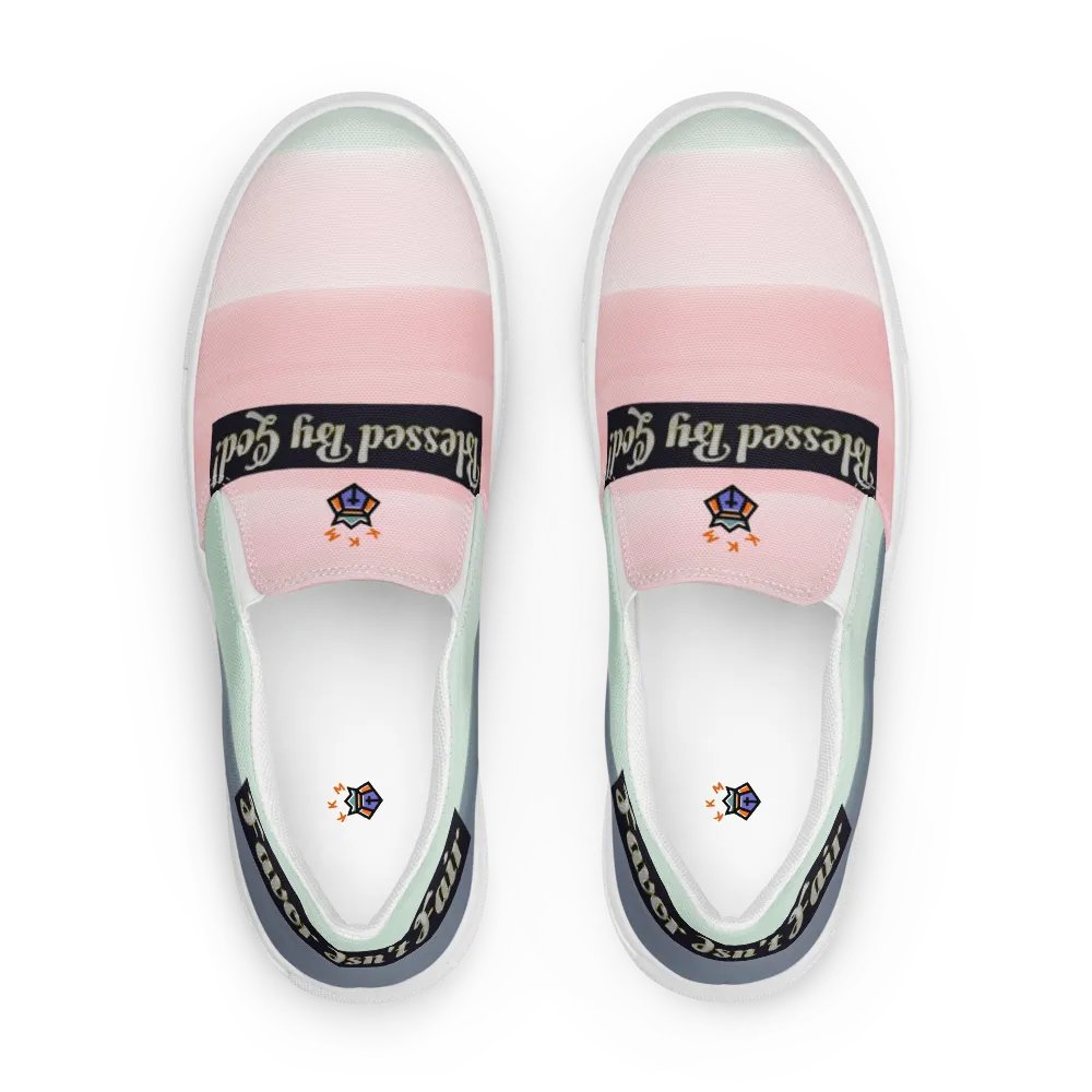 BBG Pink and Green Women's Slip On-w/o Cross product image (2)