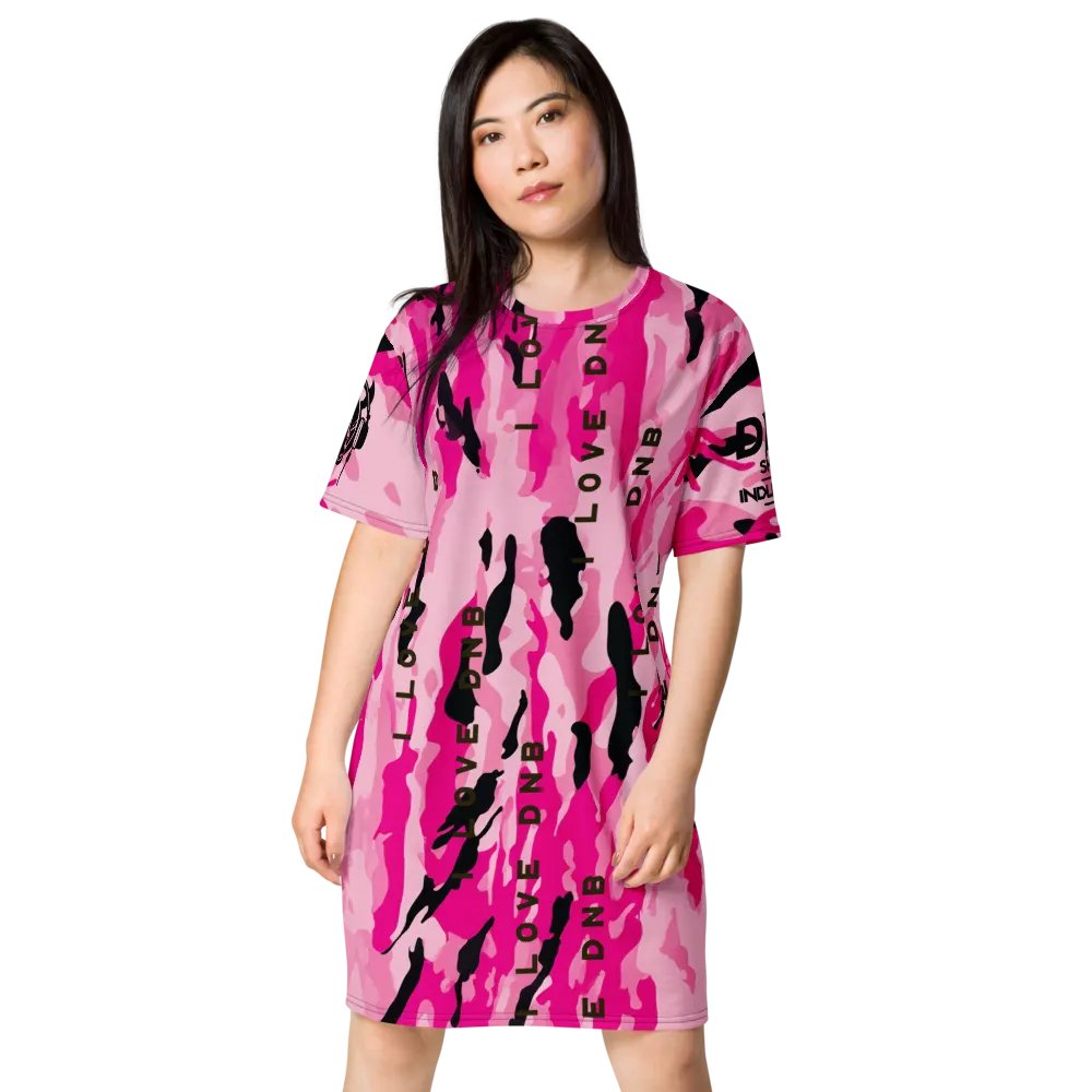 I Love DnB Pink CamoT-Shirt Dress product image (6)