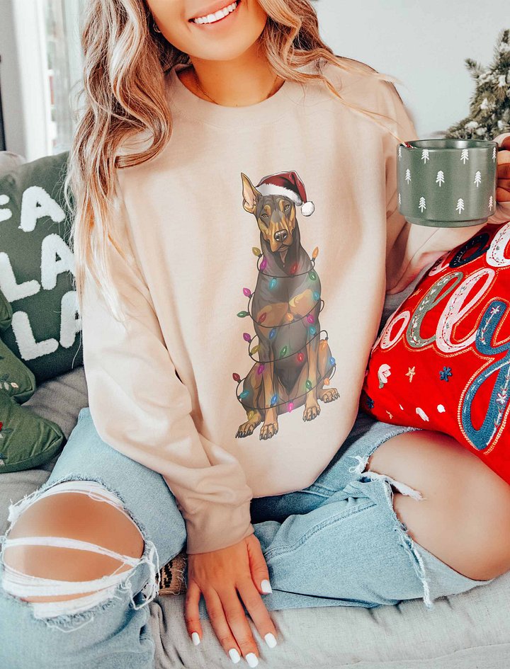 Funny Doberman(Red) Christmas Sweatshirt for Doberman Paw-rents product image (16)