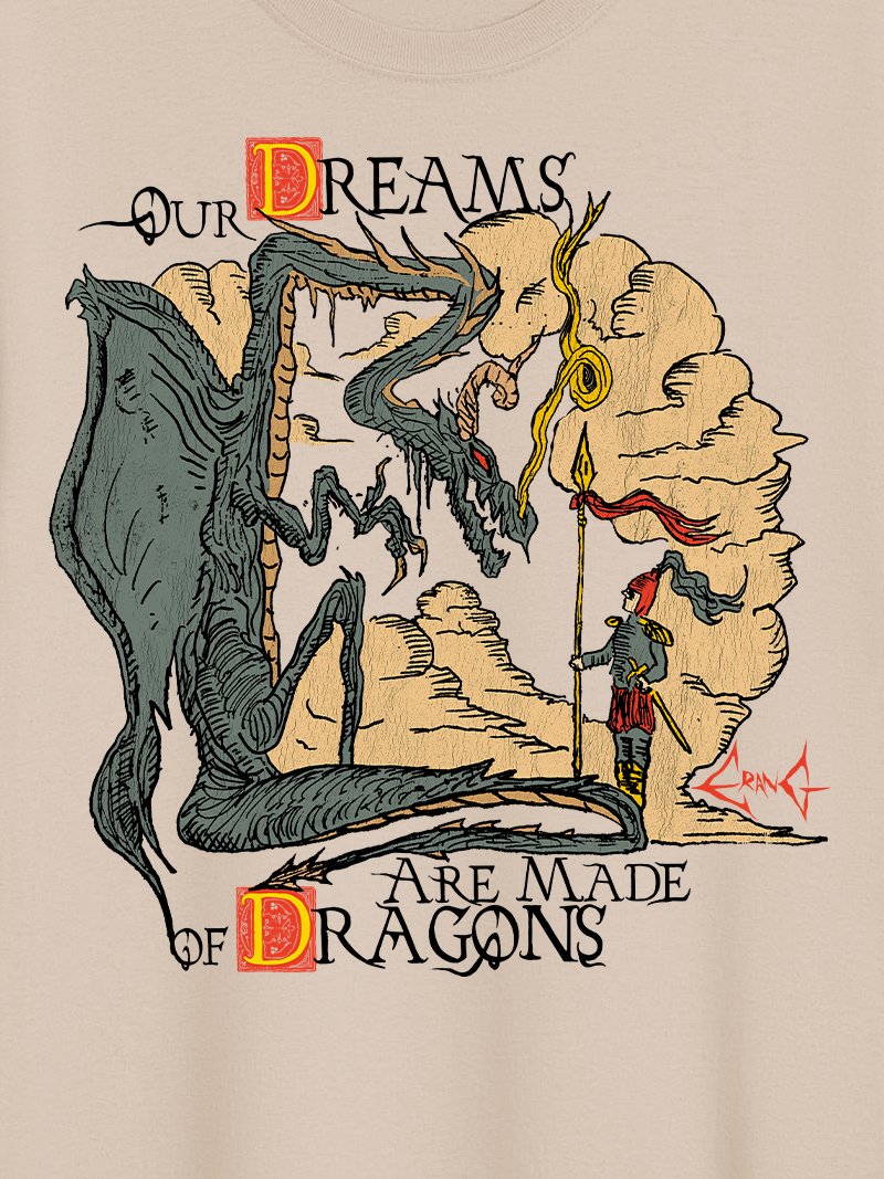 *New* Our Dreams are made of Dragons - Classic T-Shirt (Sand Color) product image (2)