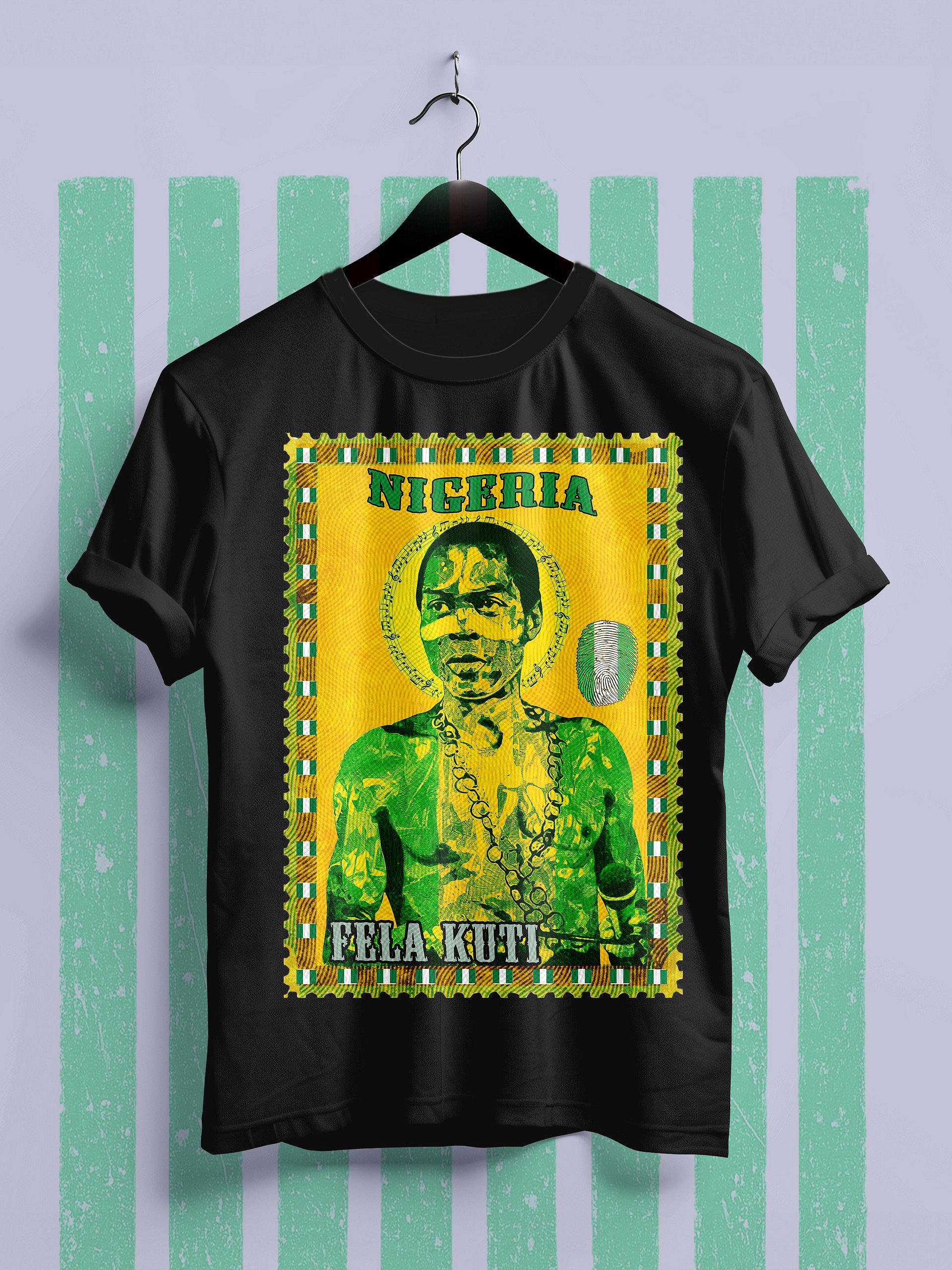 Fela Kuti Vintage Postage Stamp Tee | Nigeria Afrobeat product image (1)